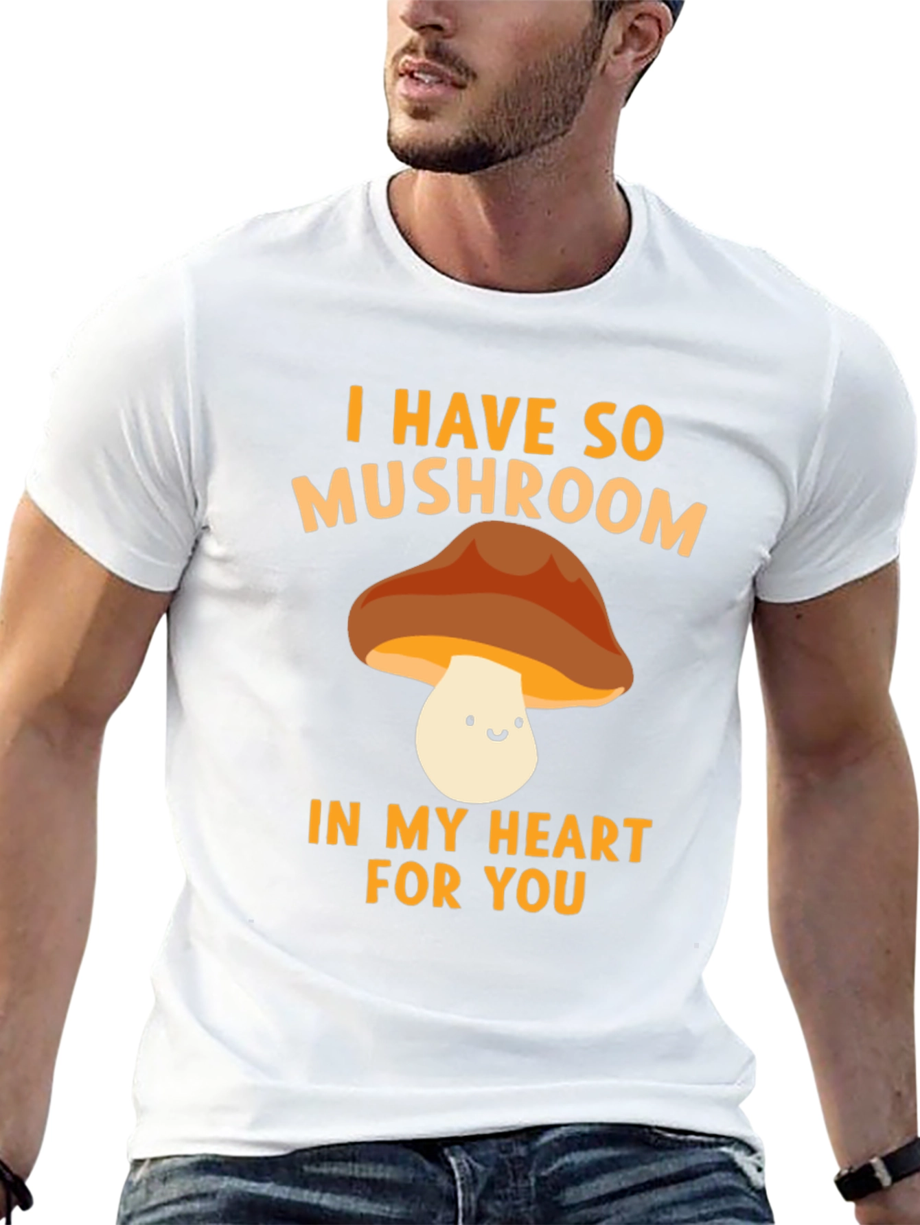 Mushroom Heart Graphic T-Shirt