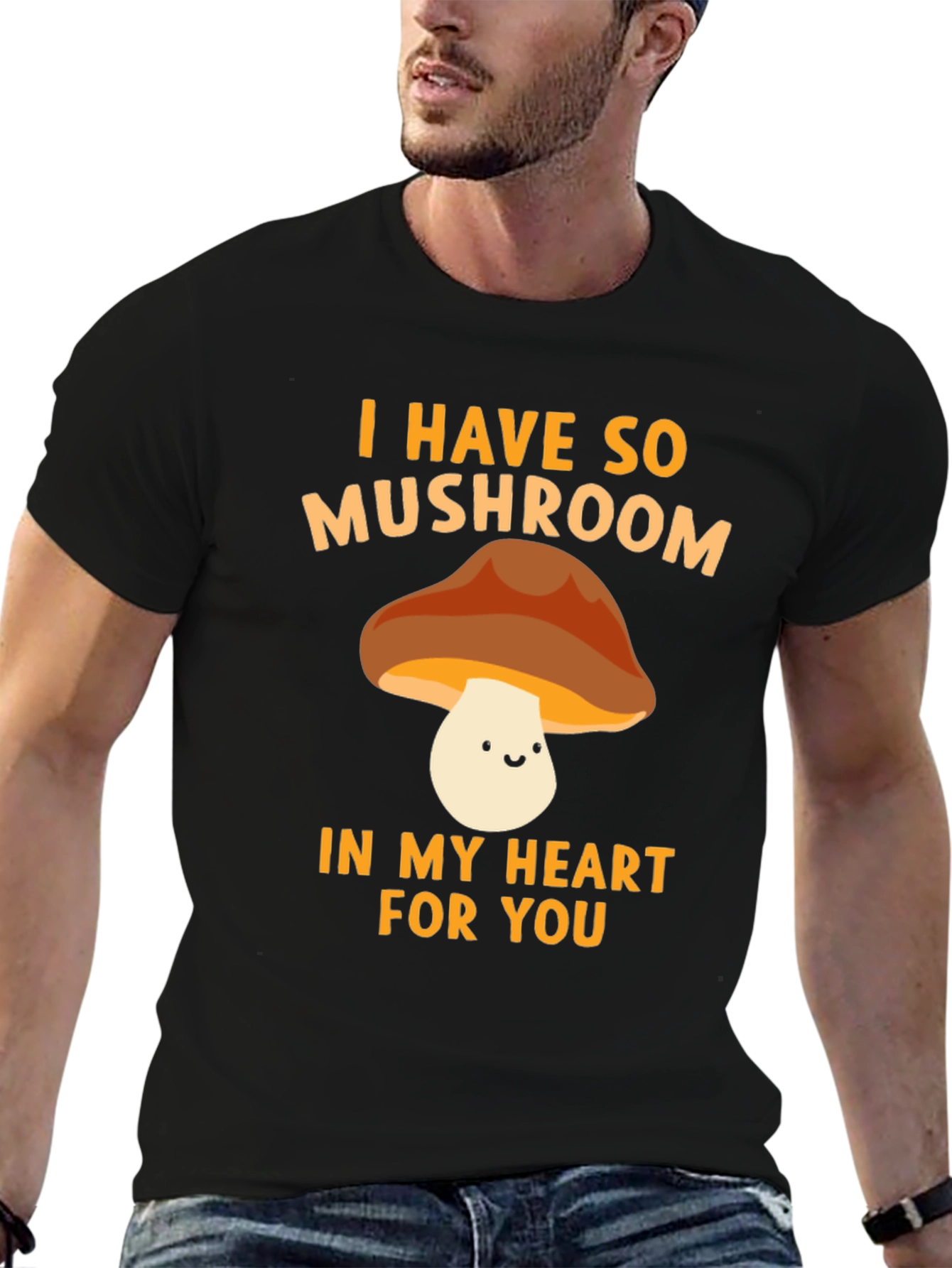 Mushroom Heart Graphic T-Shirt
