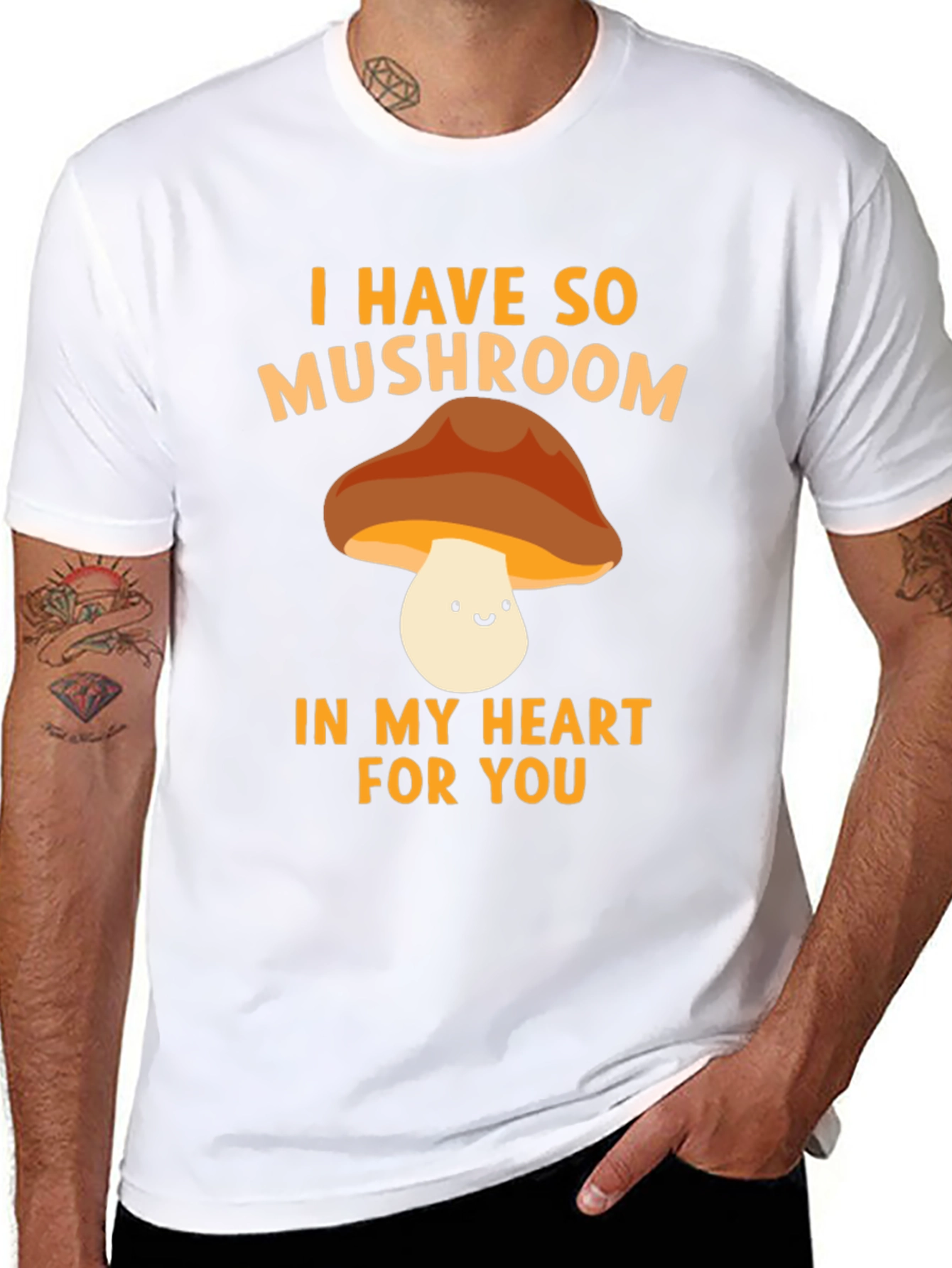 Mushroom Heart Graphic T-Shirt