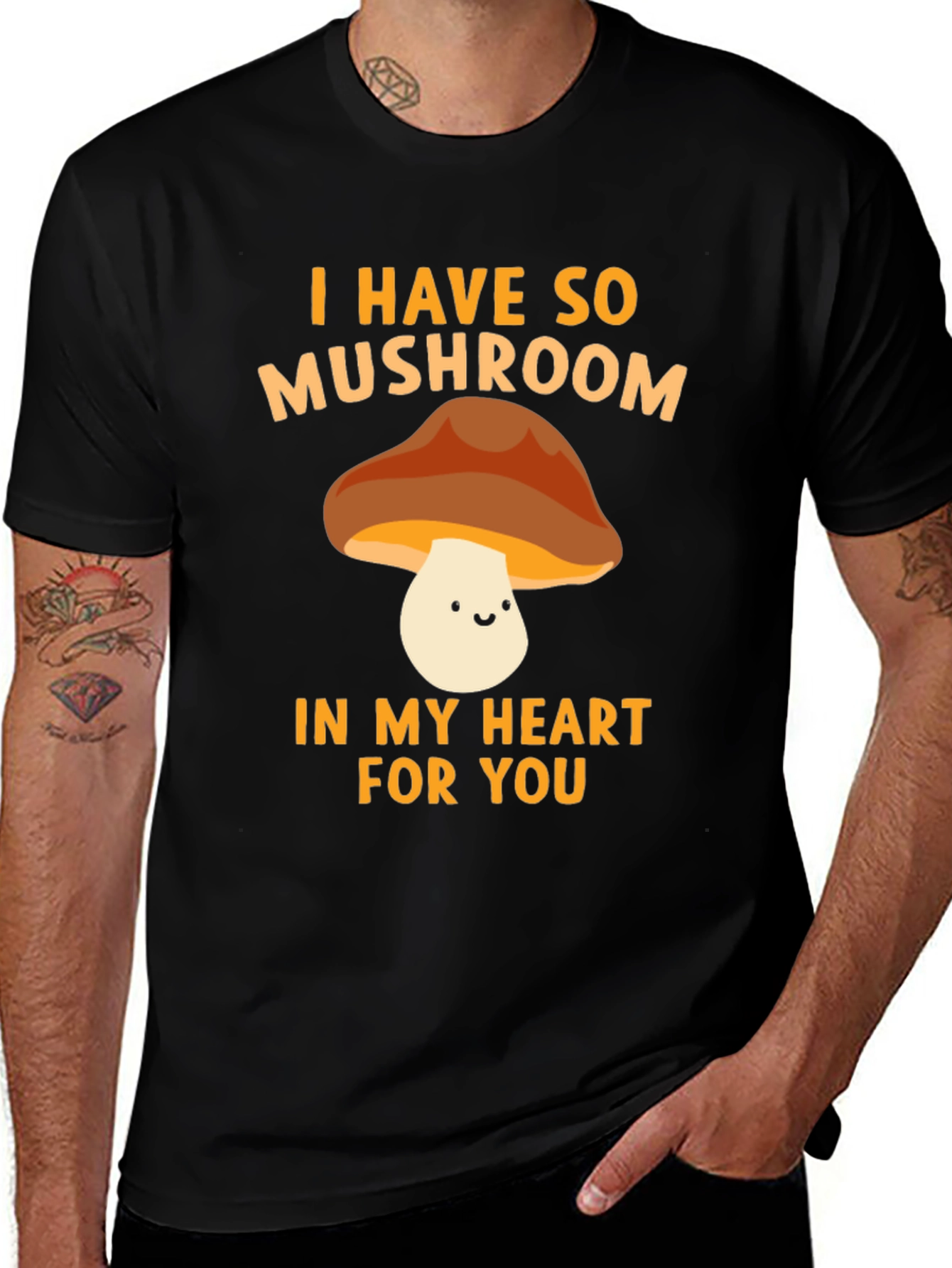 Mushroom Heart Graphic T-Shirt