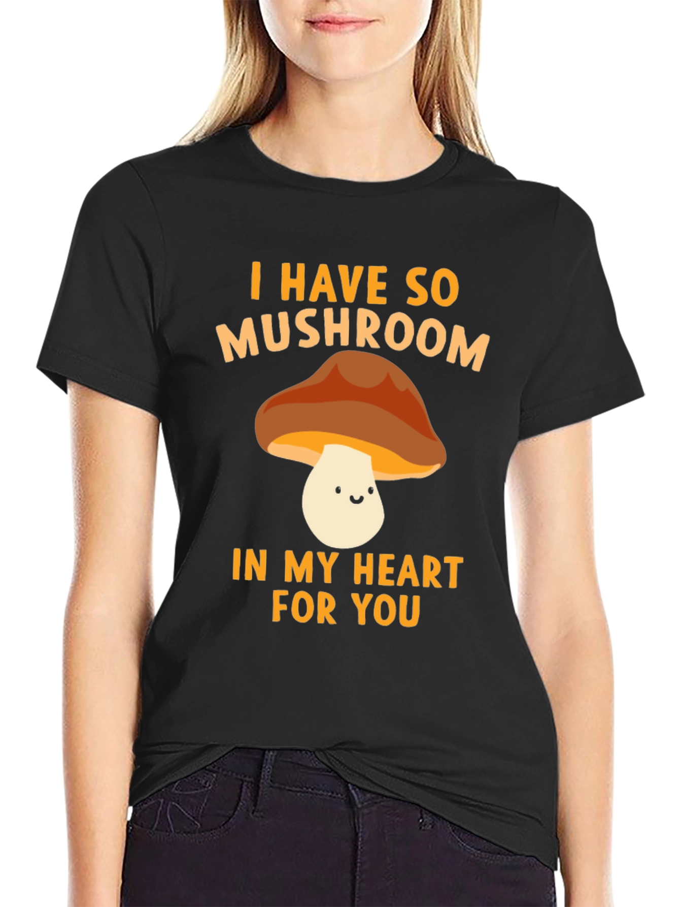Mushroom Heart Graphic T-Shirt