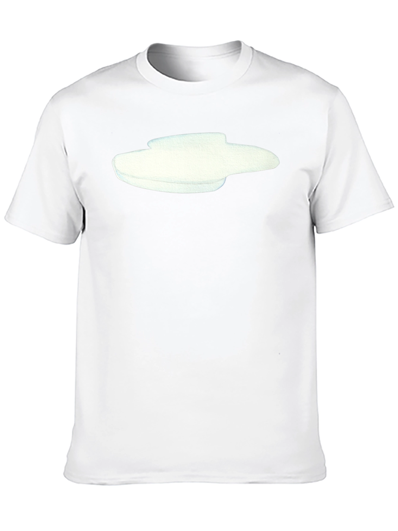Modern Graphic Tee - Abstract White Design on Black