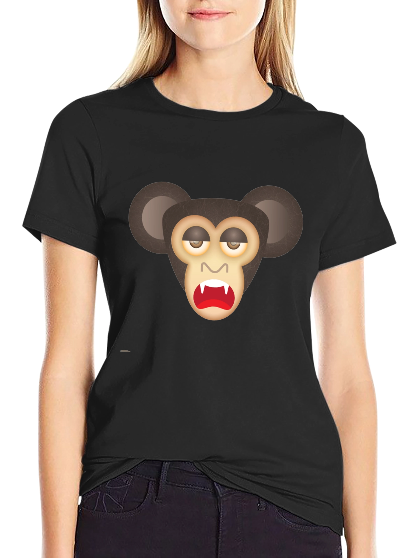 Monkey Graphic Black T-Shirt