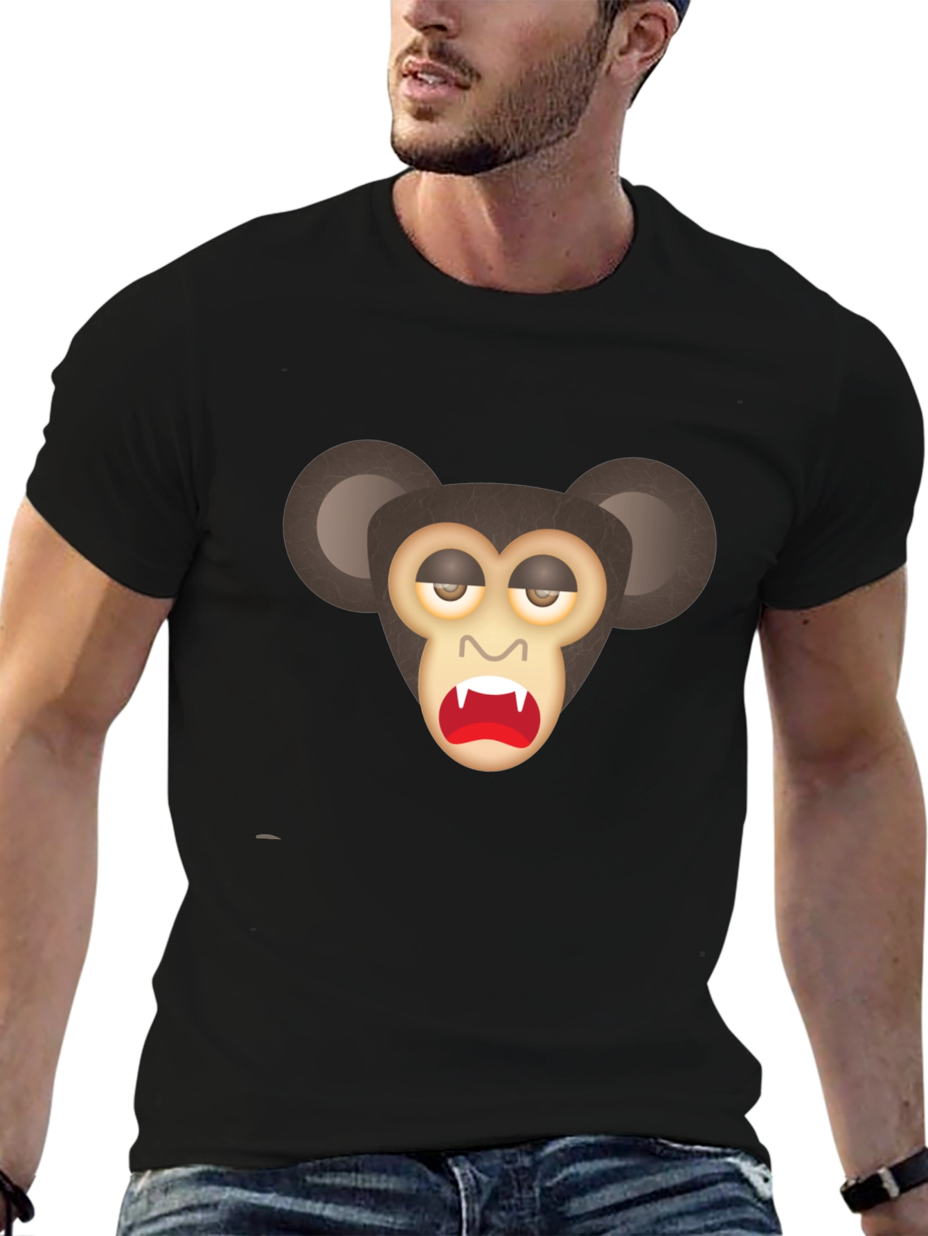 Monkey Graphic Black T-Shirt
