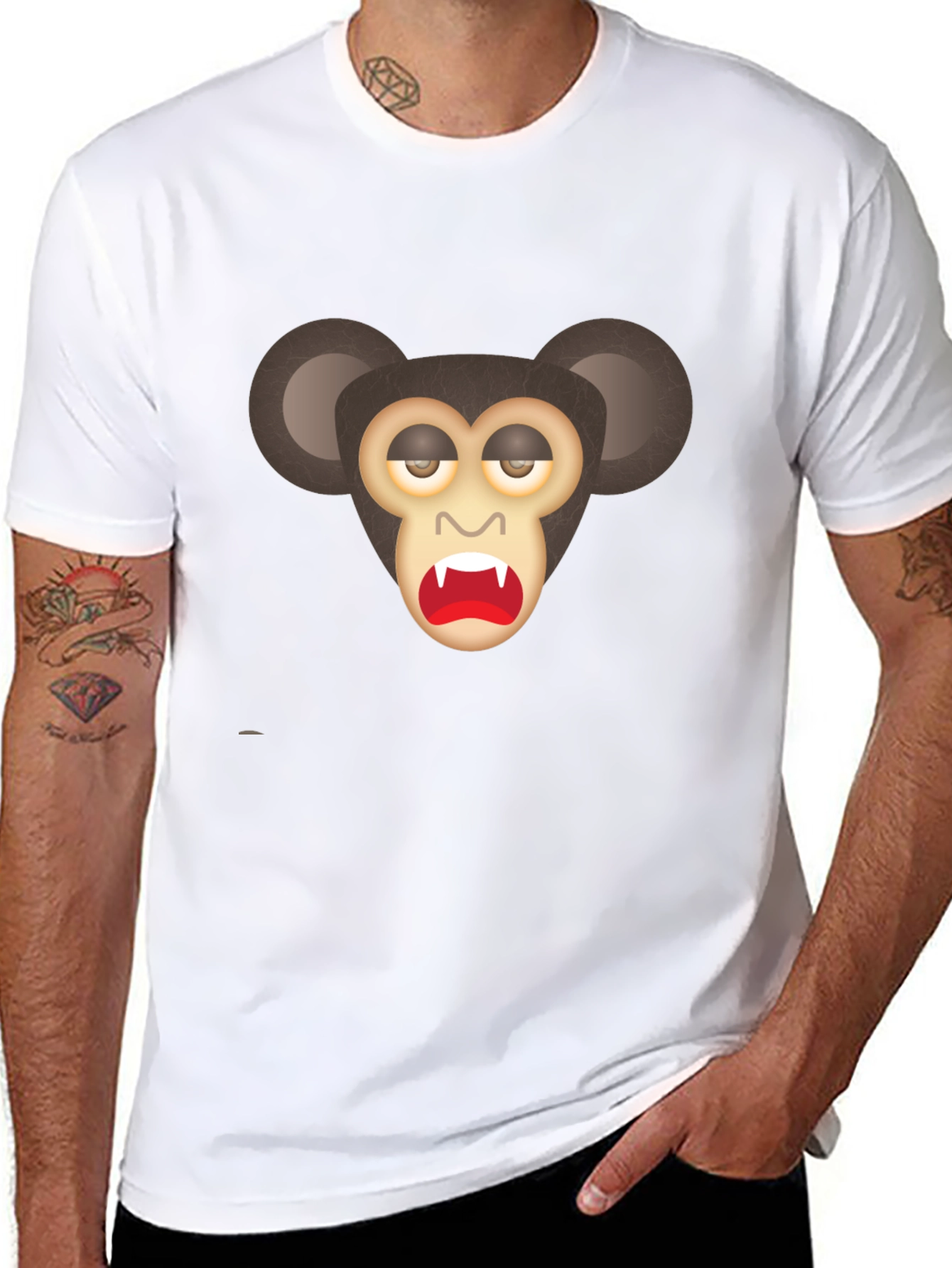 Monkey Graphic Black T-Shirt