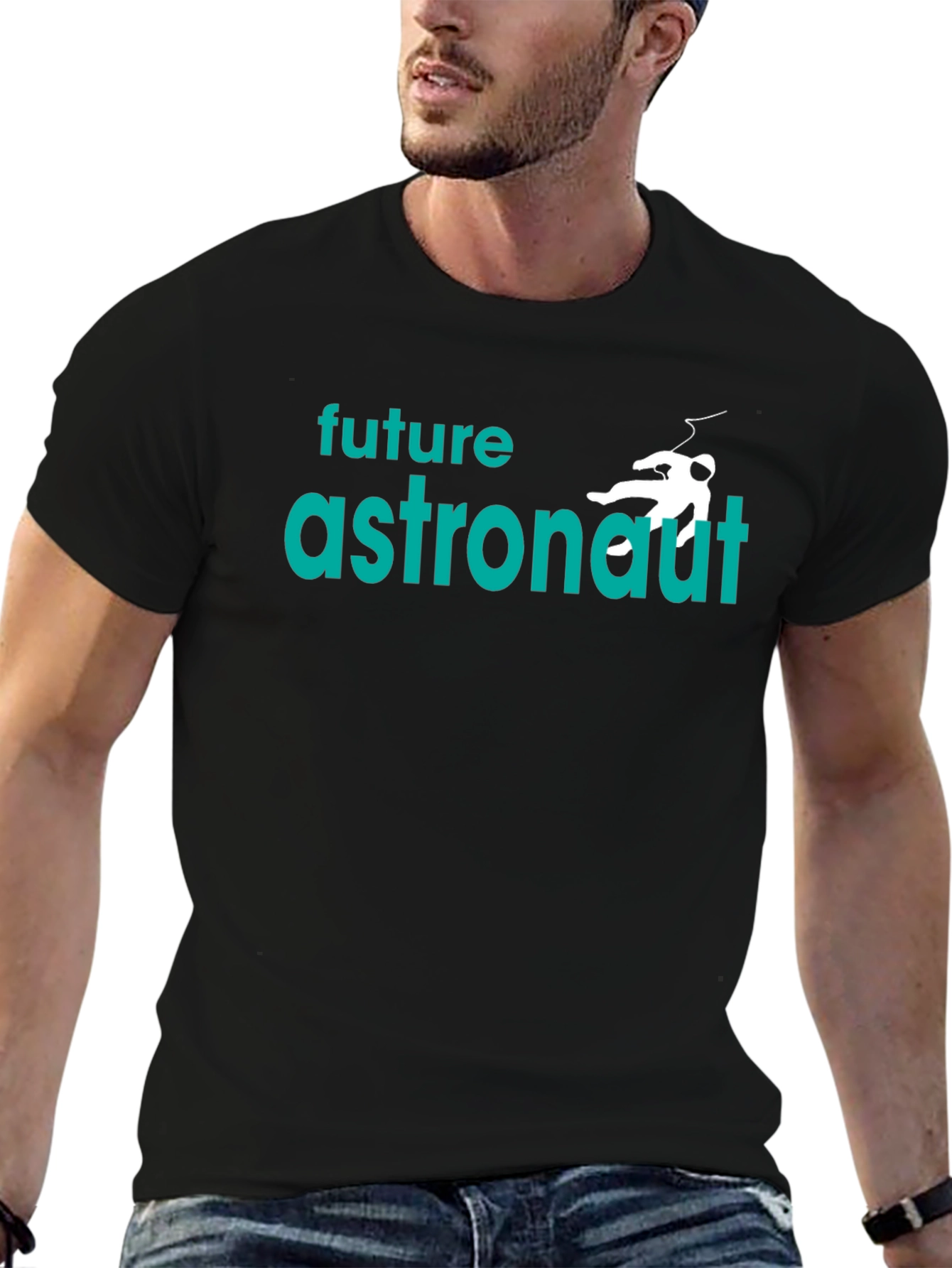 Future Astronaut Graphic Tee - Black