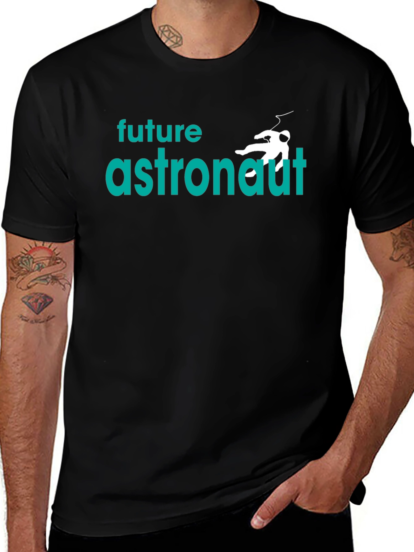 Future Astronaut Graphic Tee - Black