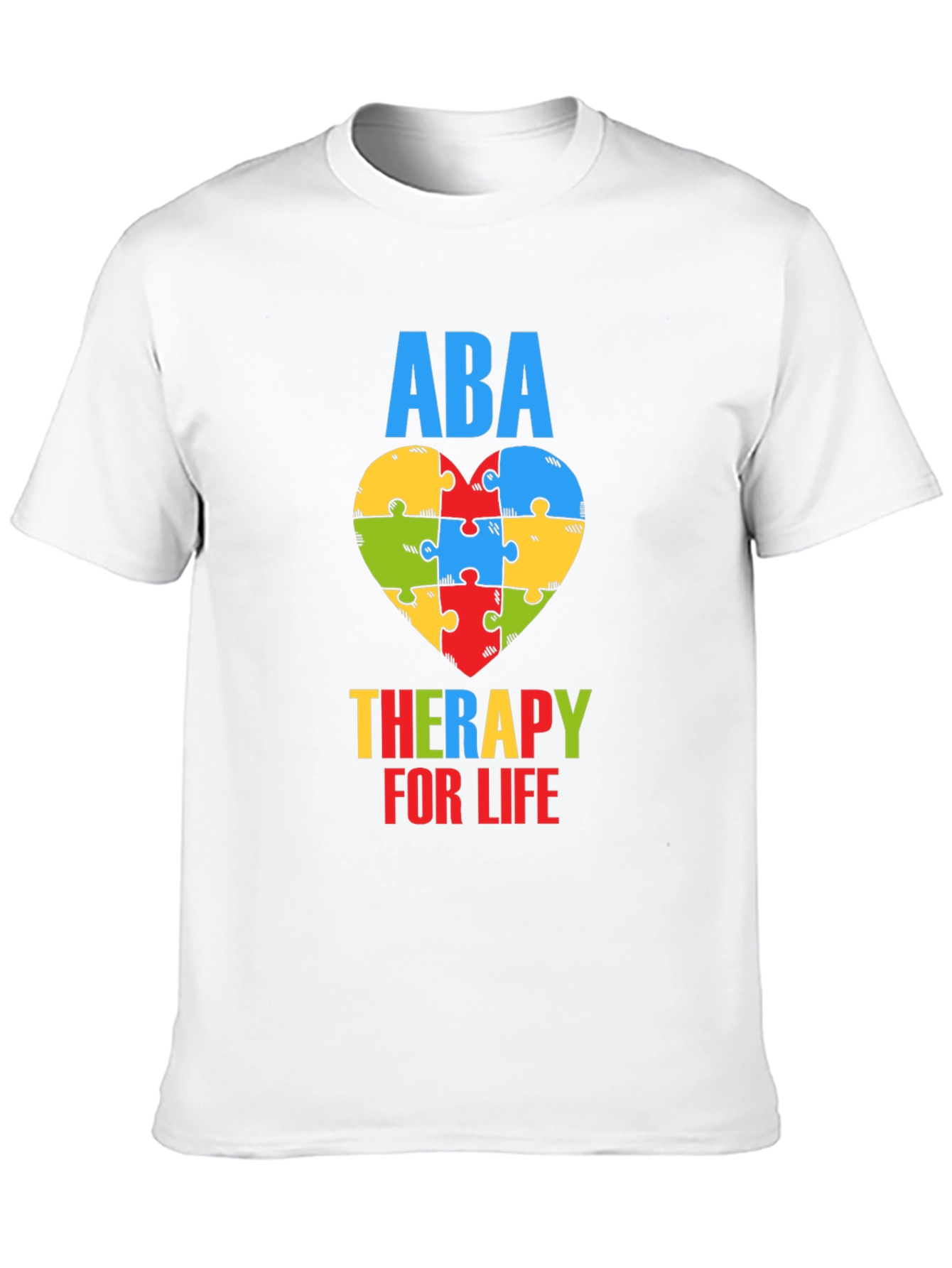 ABA Therapy for Life Puzzle Heart T-Shirt