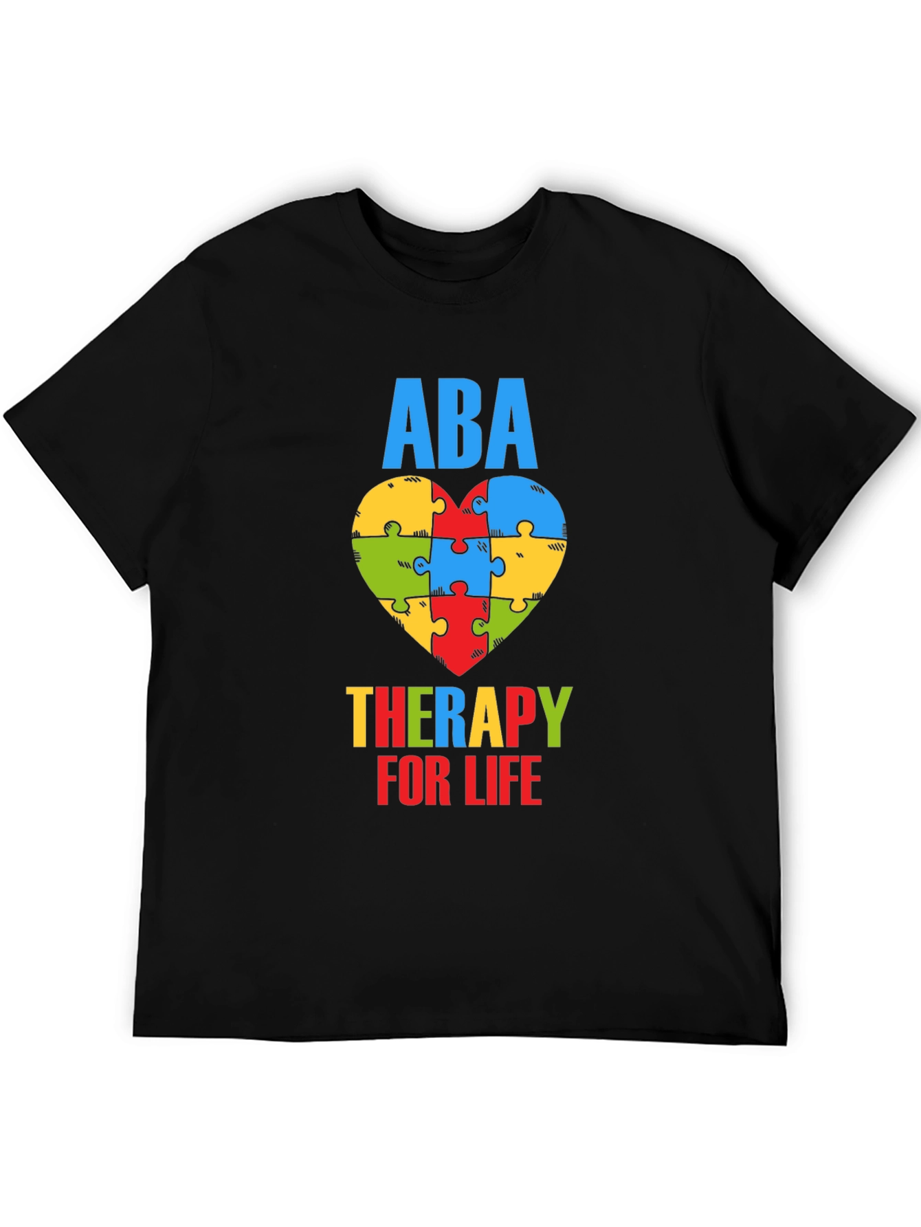 ABA Therapy for Life Puzzle Heart T-Shirt