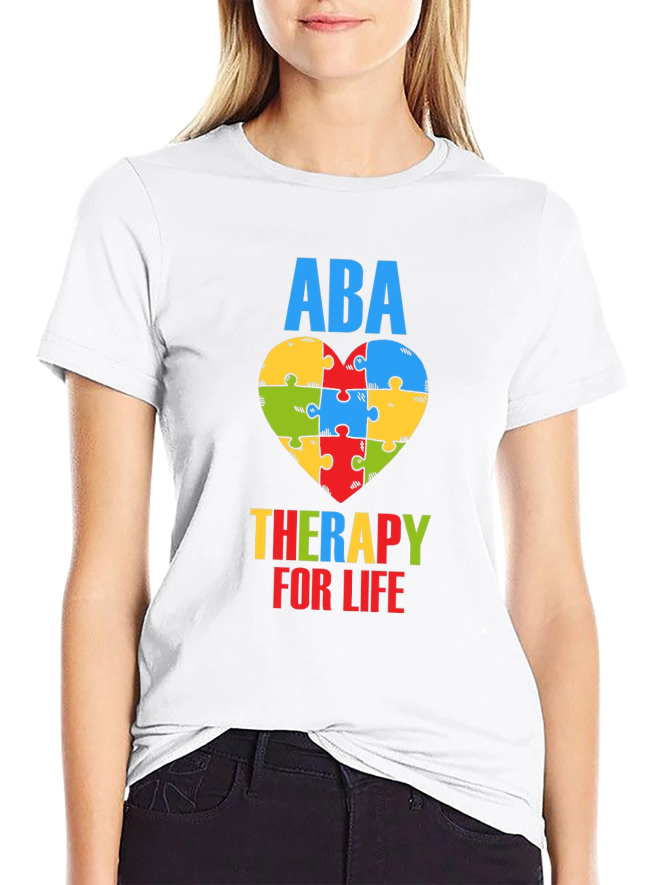 ABA Therapy for Life Puzzle Heart T-Shirt