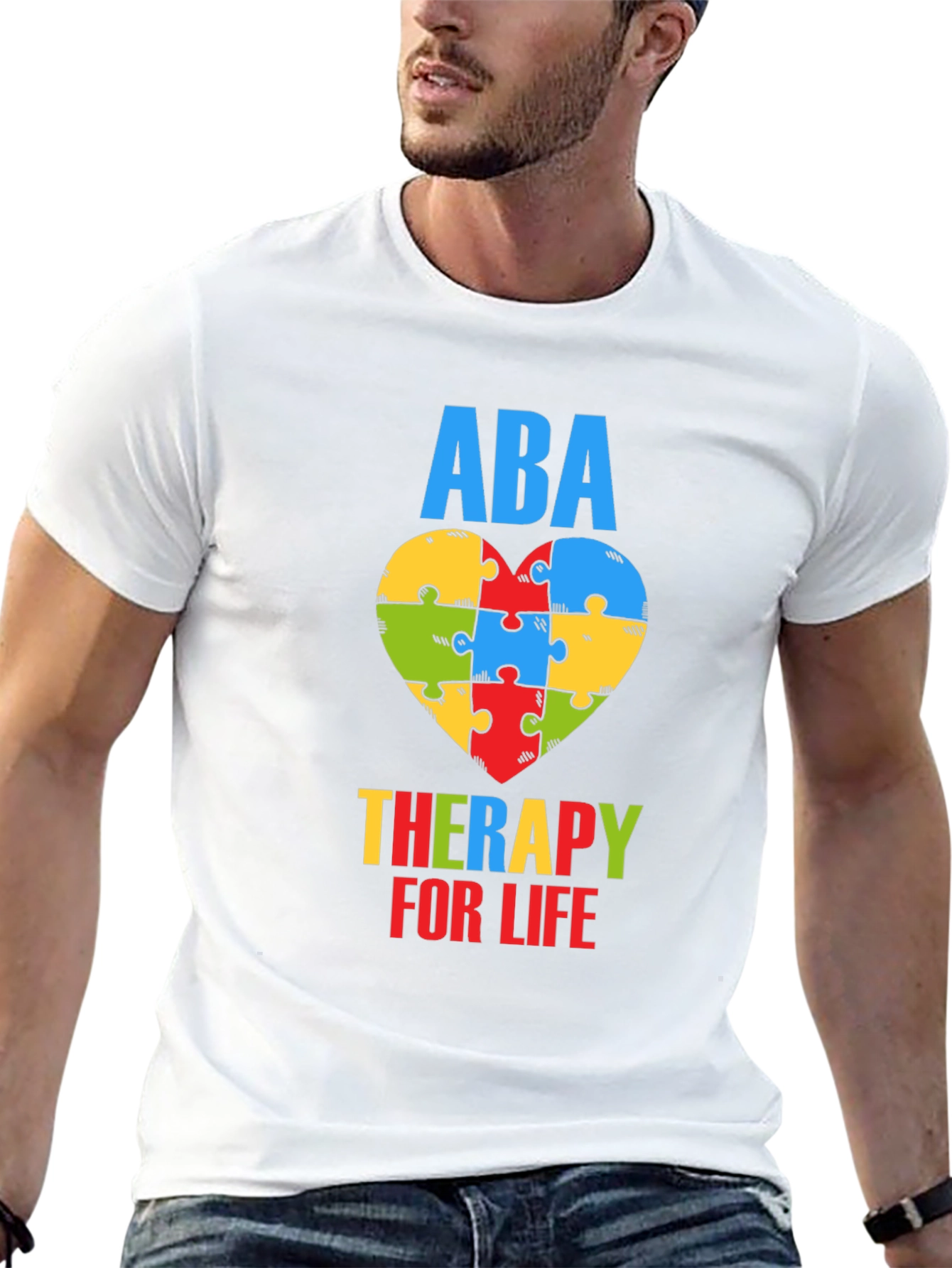 ABA Therapy for Life Puzzle Heart T-Shirt