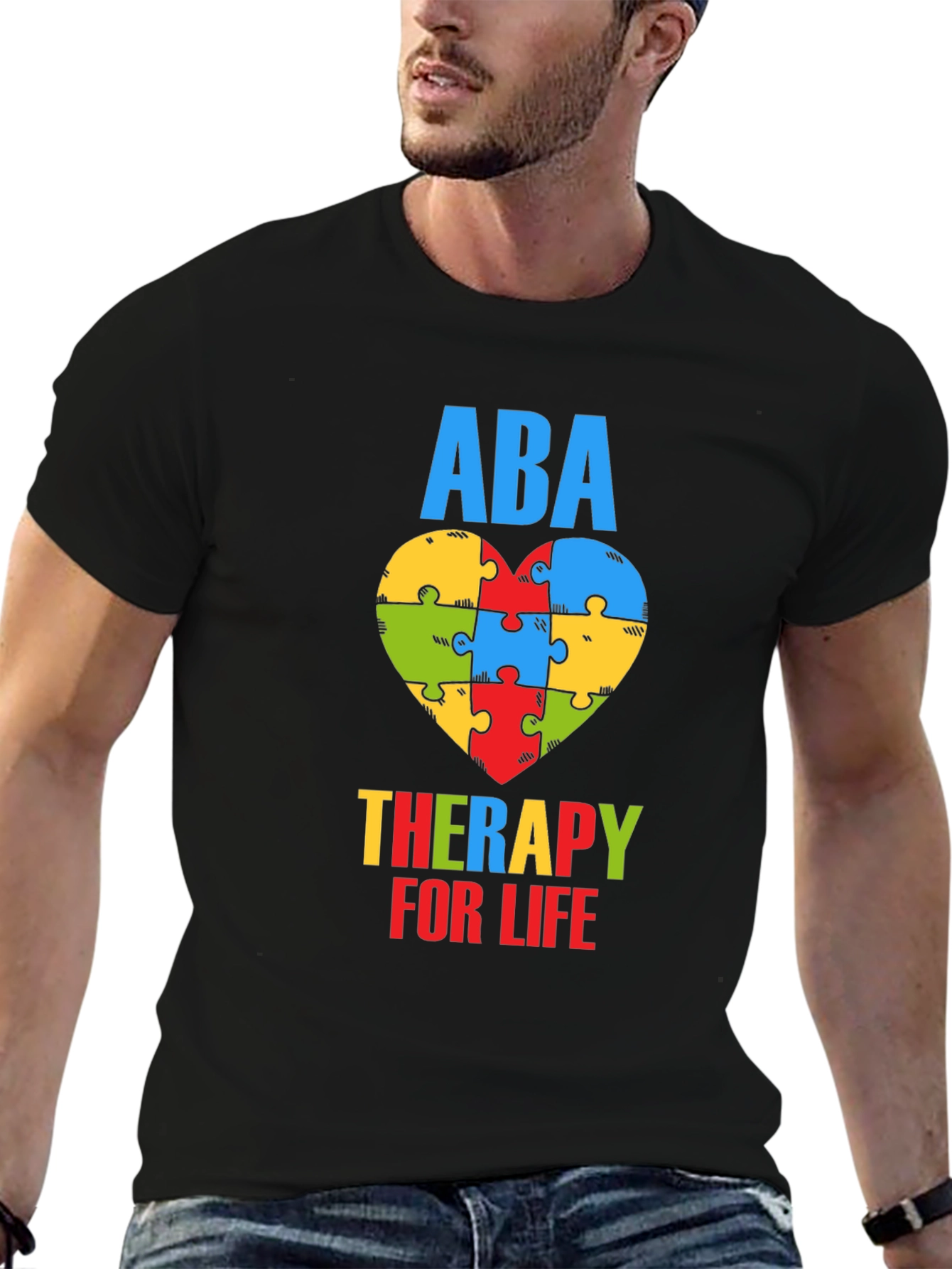 ABA Therapy for Life Puzzle Heart T-Shirt