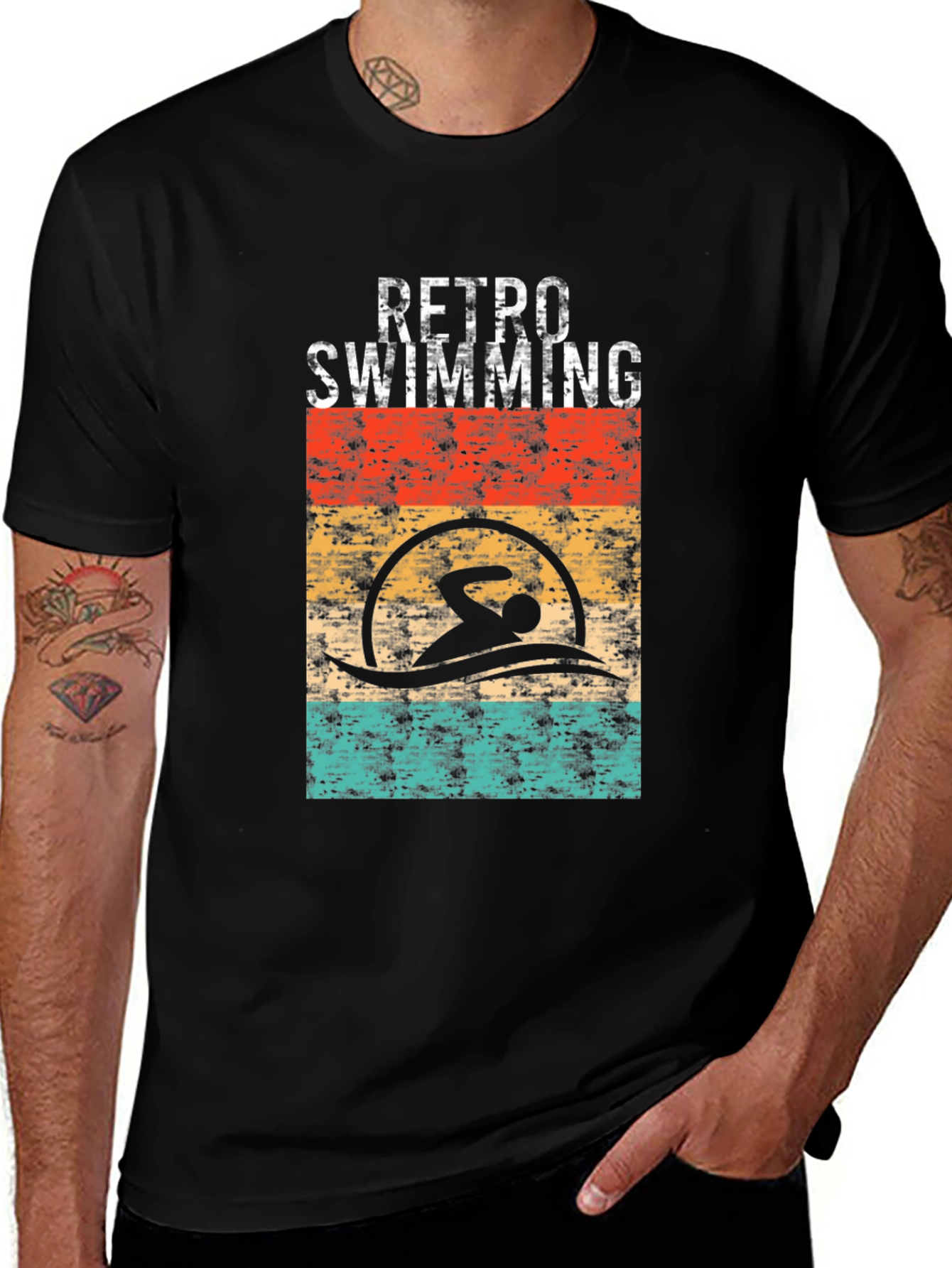 Retro Swimming T-Shirt