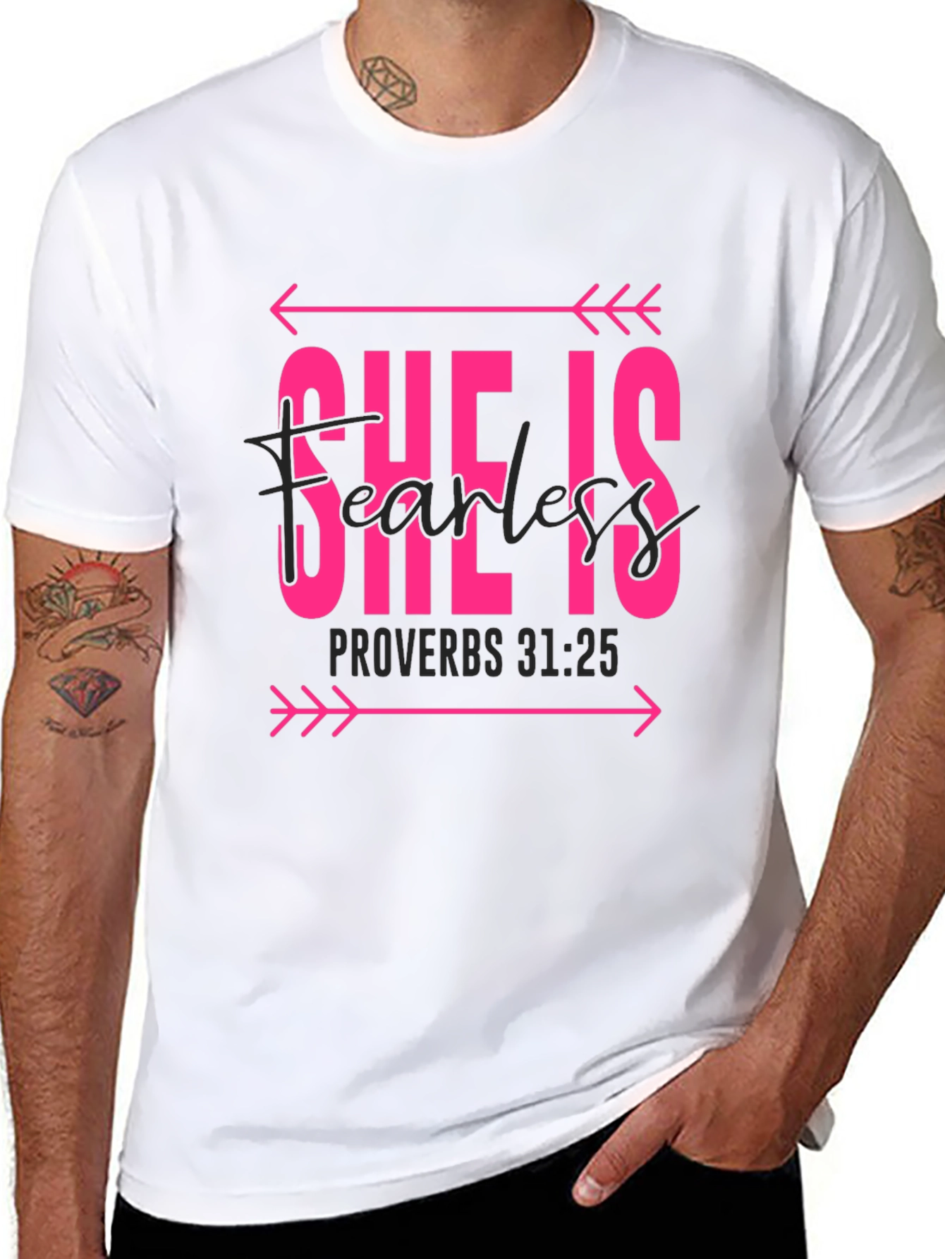 She is Fearless Graphic Tee - Proverbs 31:25