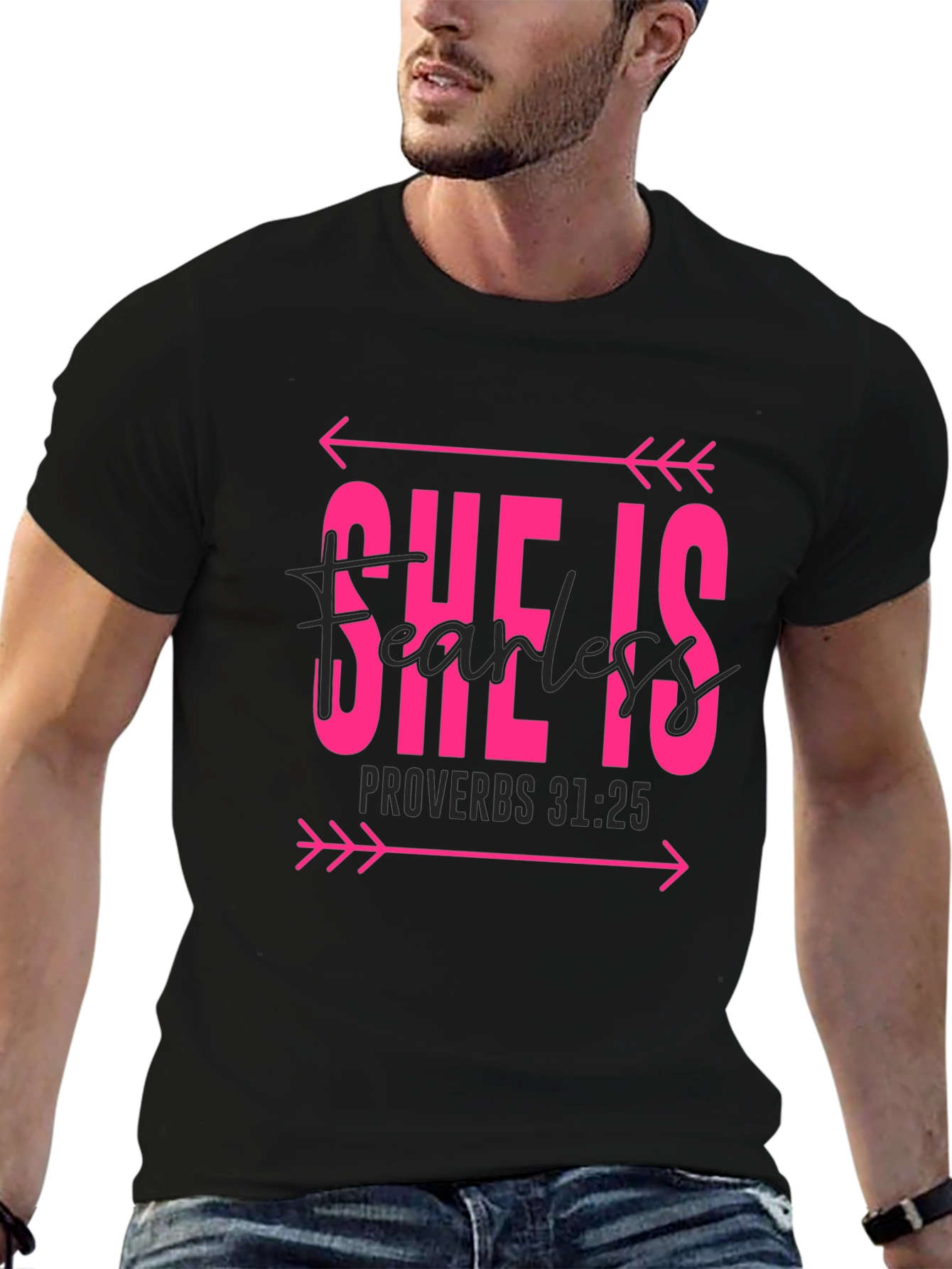 She is Fearless Graphic Tee - Proverbs 31:25