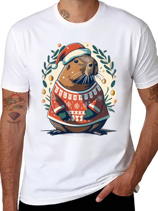 Festive Otter Christmas T-Shirt