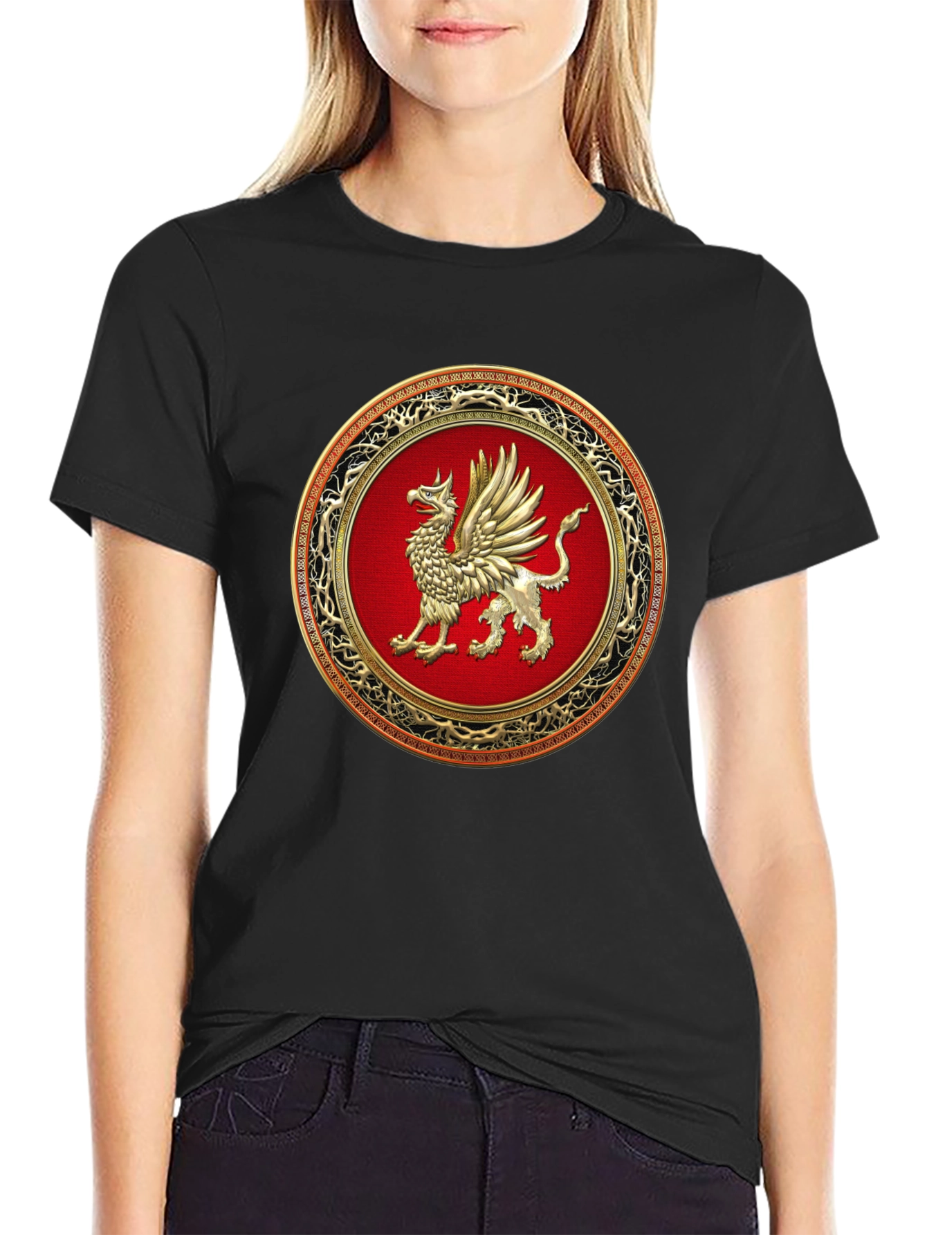 Griffin Emblem Black T-Shirt
