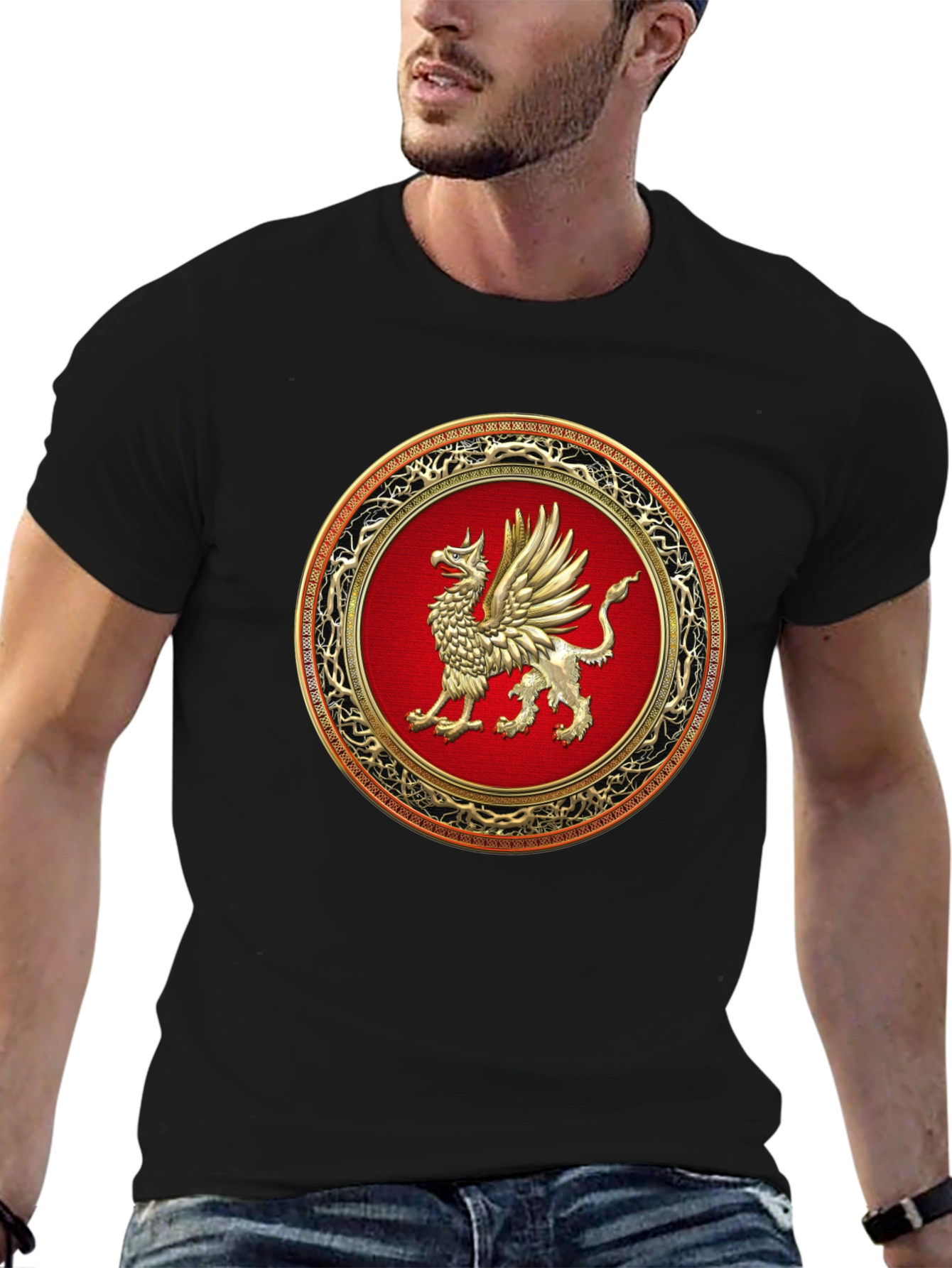 Griffin Emblem Black T-Shirt