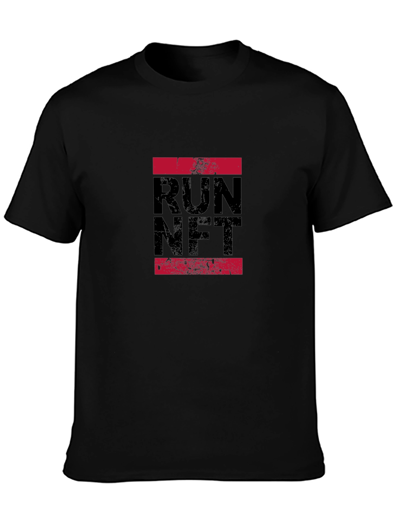 Run NFT Graphic Tee - Black Casual T-Shirt