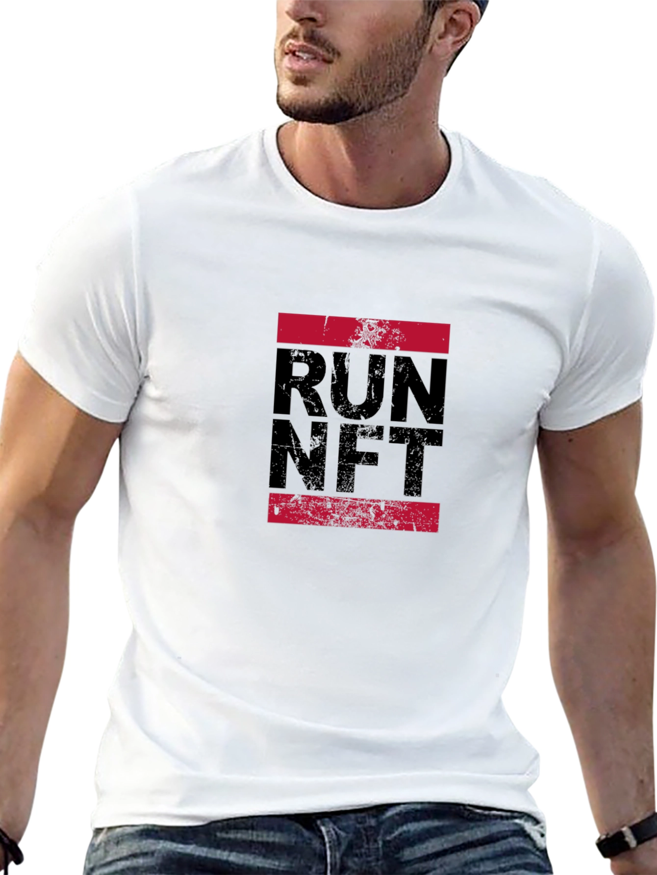 Run NFT Graphic Tee - Black Casual T-Shirt