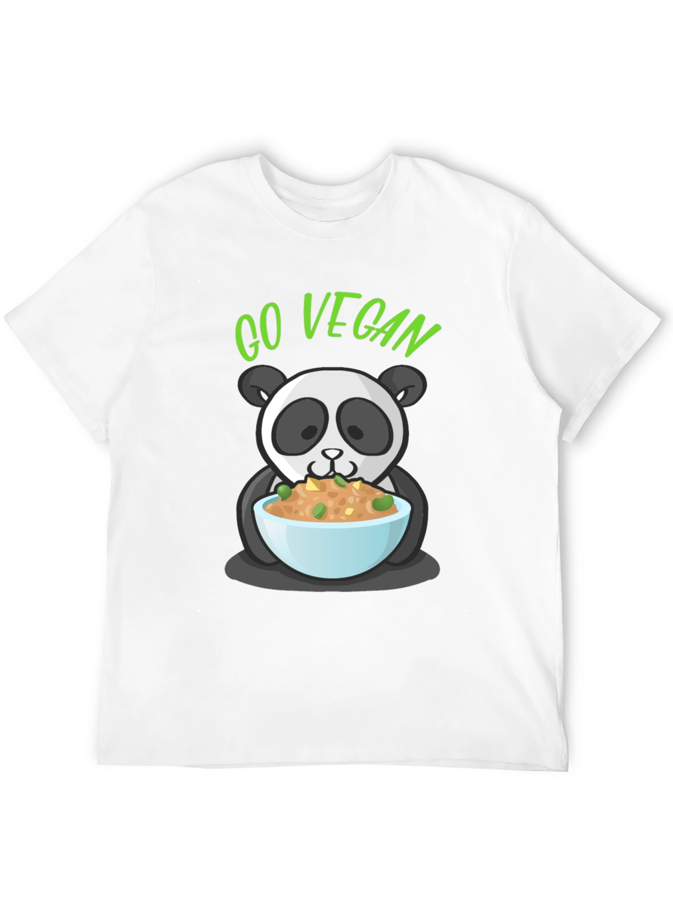 Go Vegan Panda Graphic T-Shirt