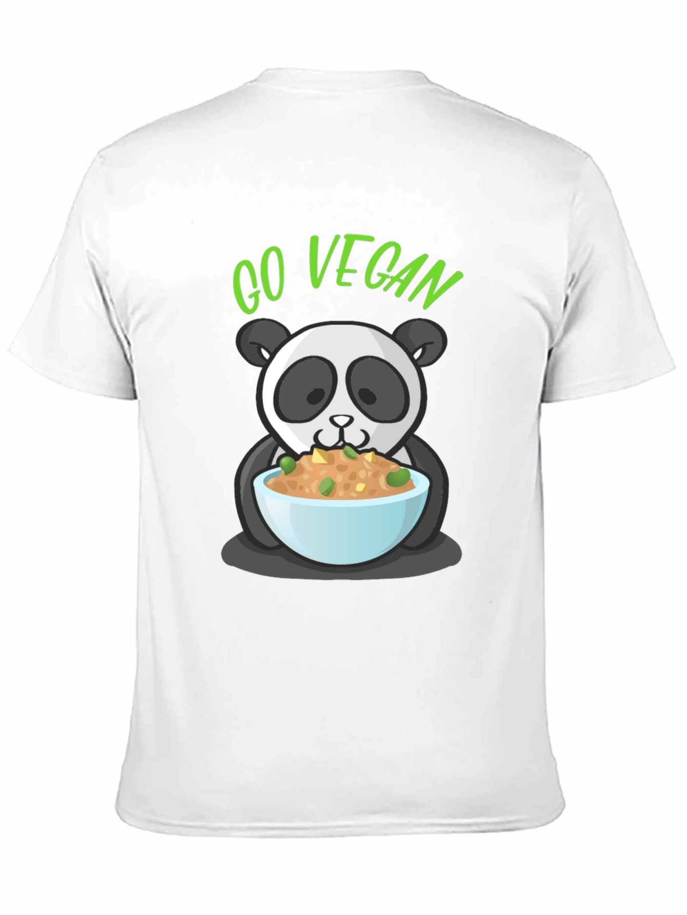Go Vegan Panda Graphic T-Shirt