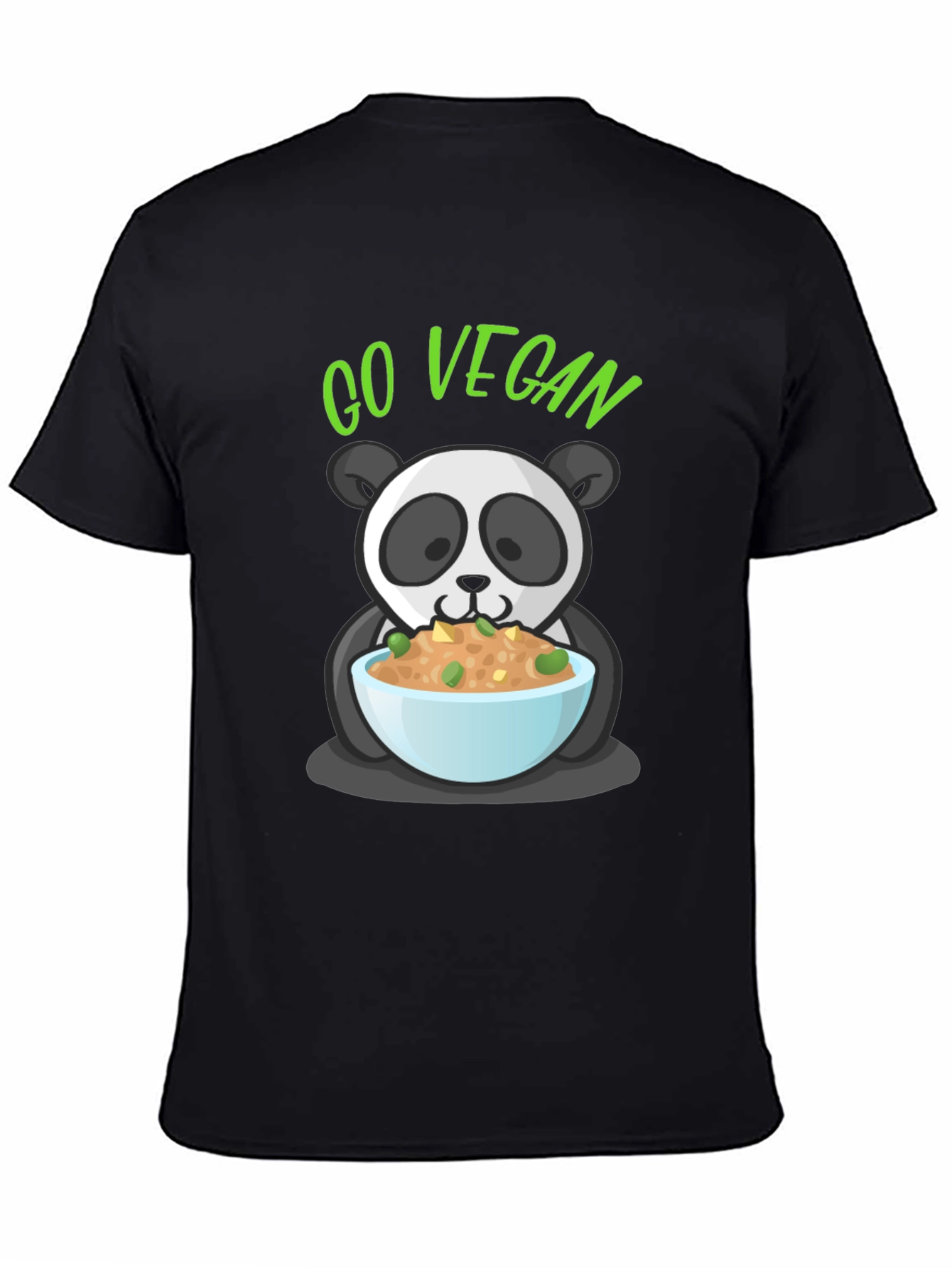 Go Vegan Panda Graphic T-Shirt