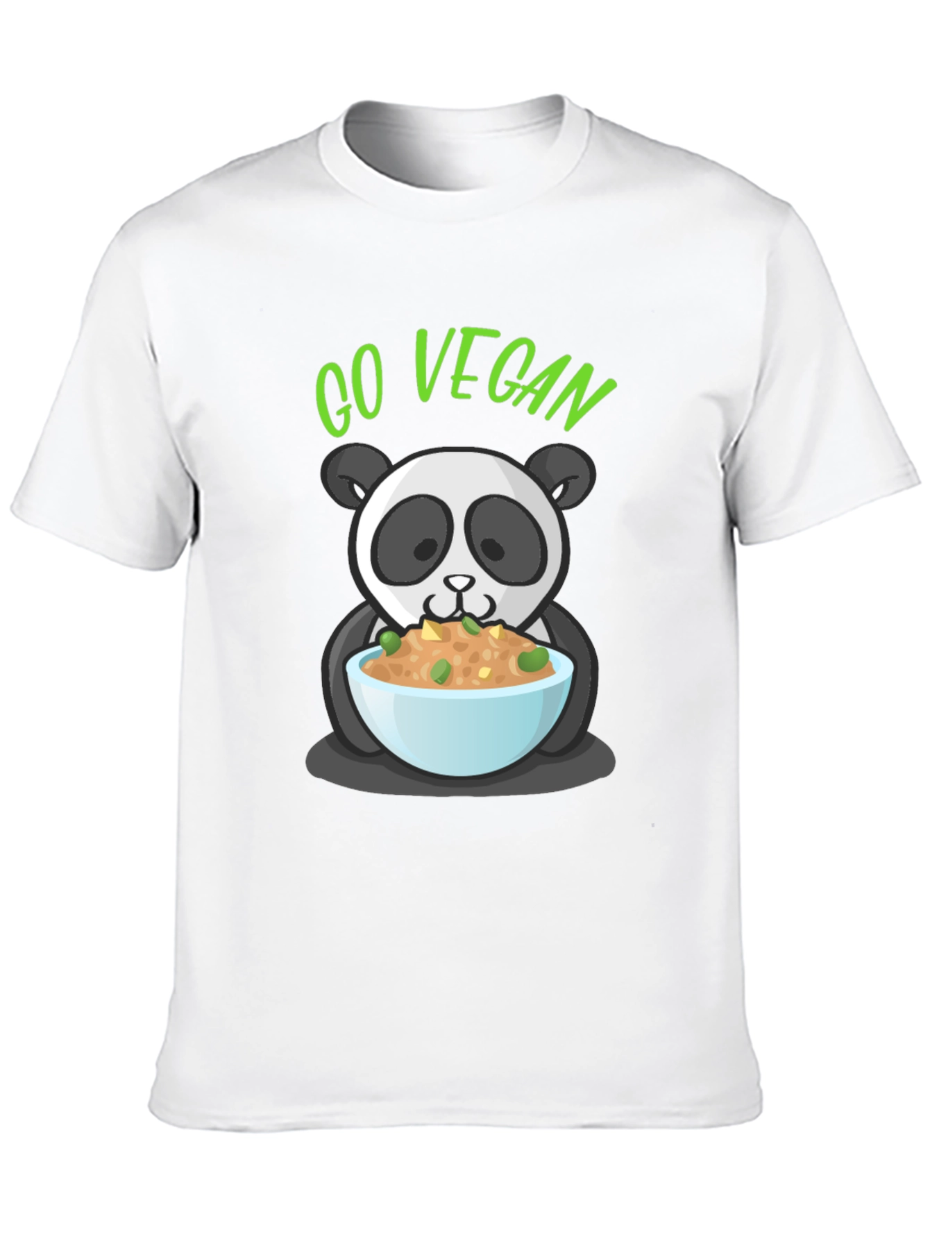 Go Vegan Panda Graphic T-Shirt