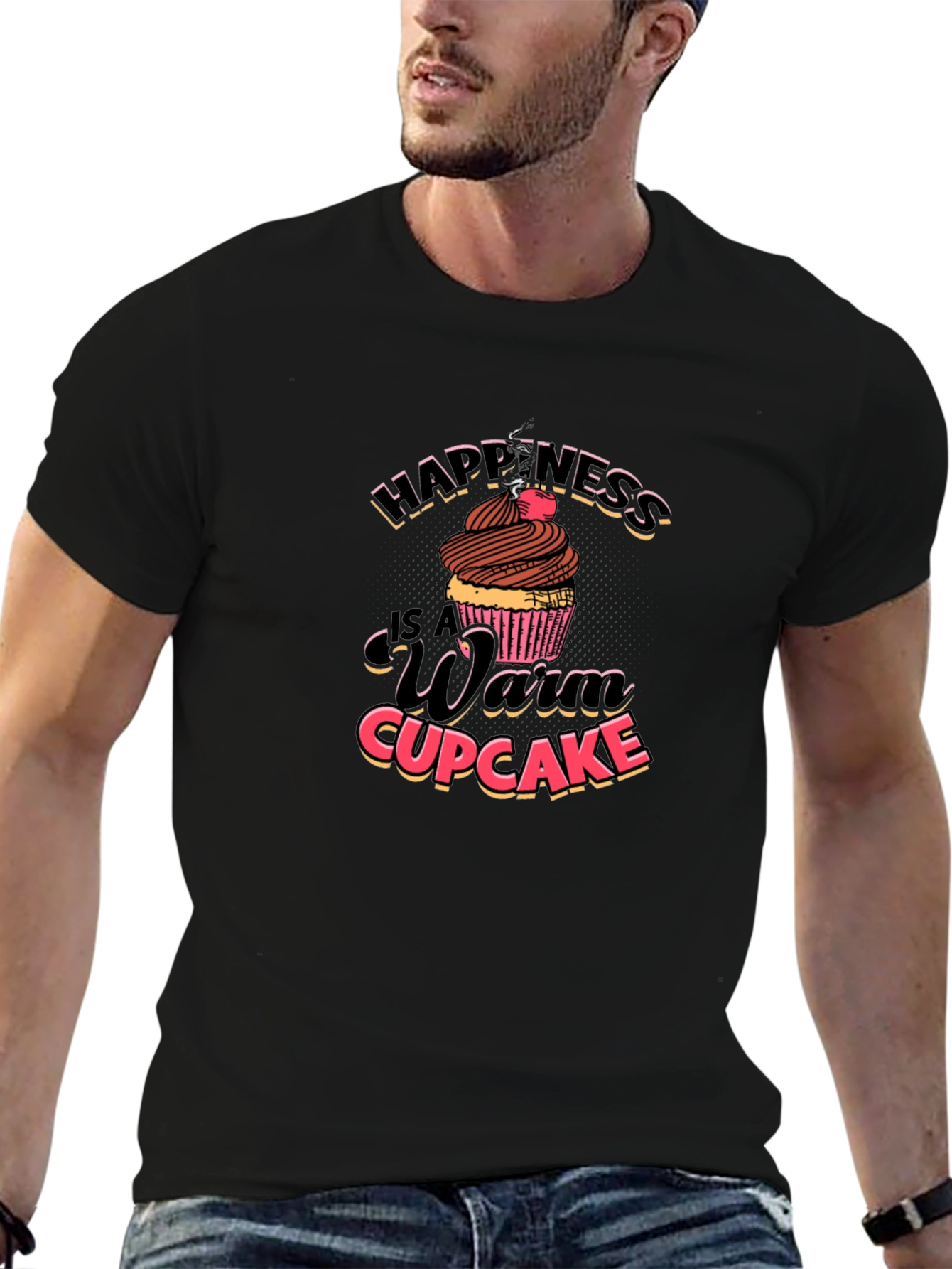 Happiness Warm Cupcake T-Shirt