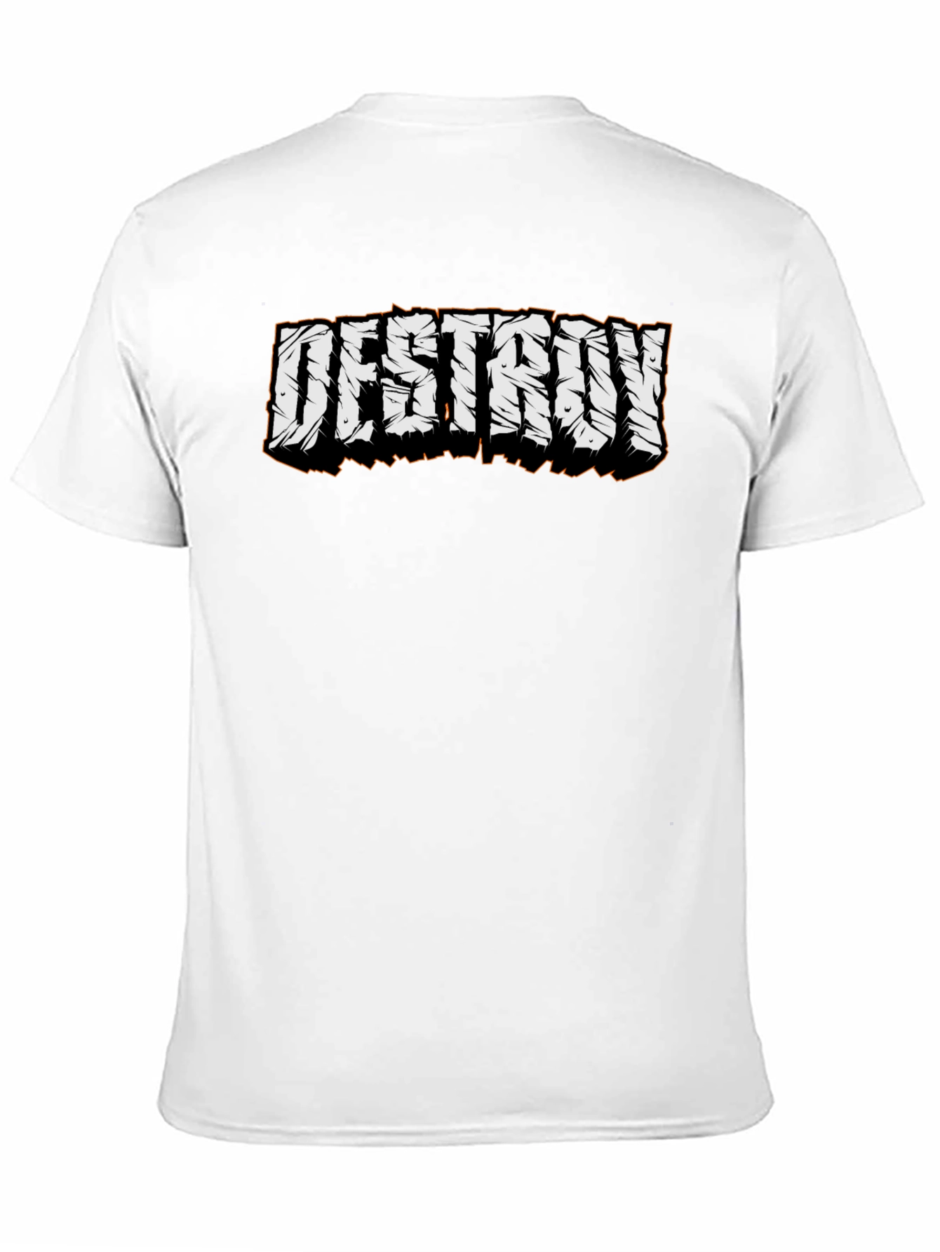 Destroy Graphic Tee - Black Cotton Casual T-Shirt