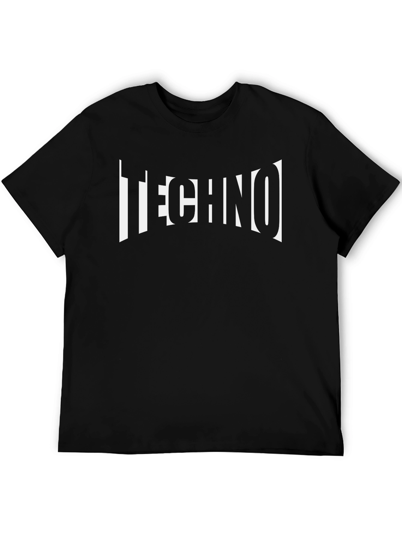 Techno Music Graphic T-Shirt - Black Cotton Tee