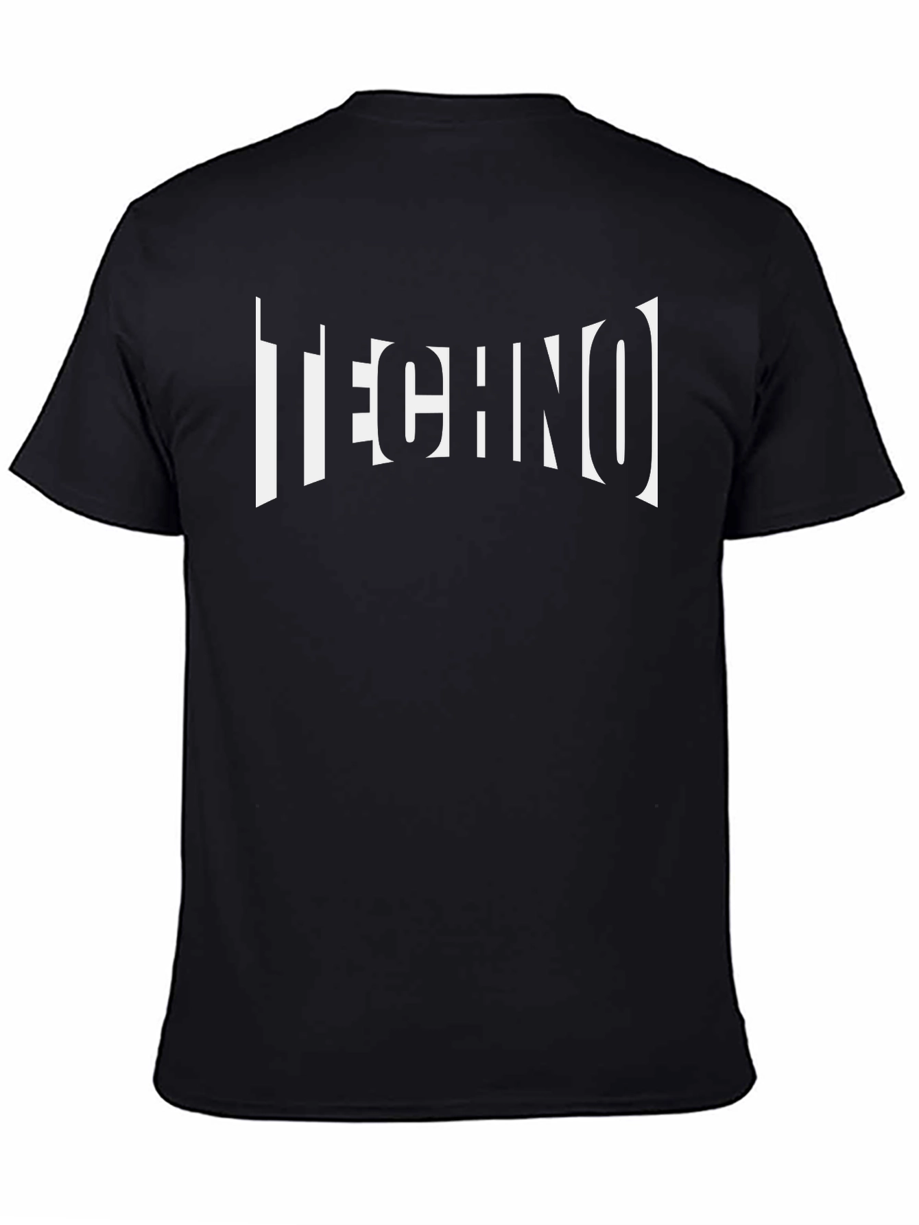 Techno Music Graphic T-Shirt - Black Cotton Tee
