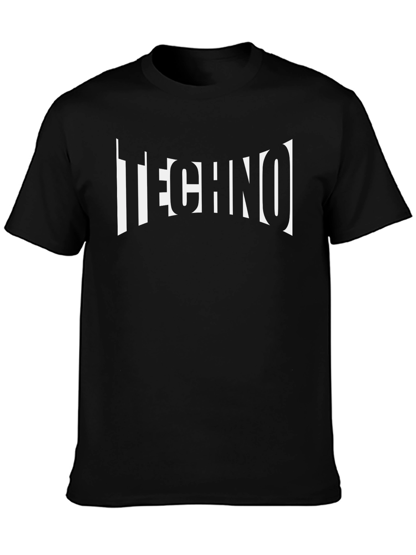 Techno Music Graphic T-Shirt - Black Cotton Tee