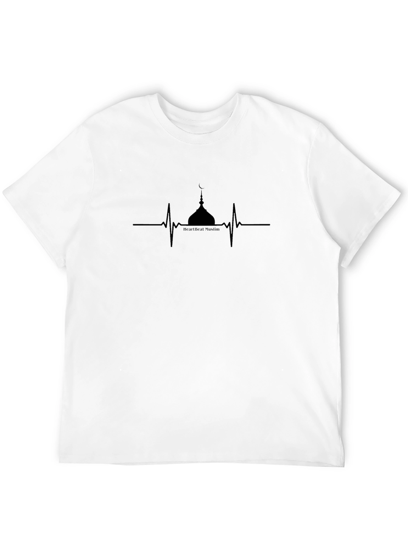 Heartbeat Muslim Mosque T-Shirt - Black