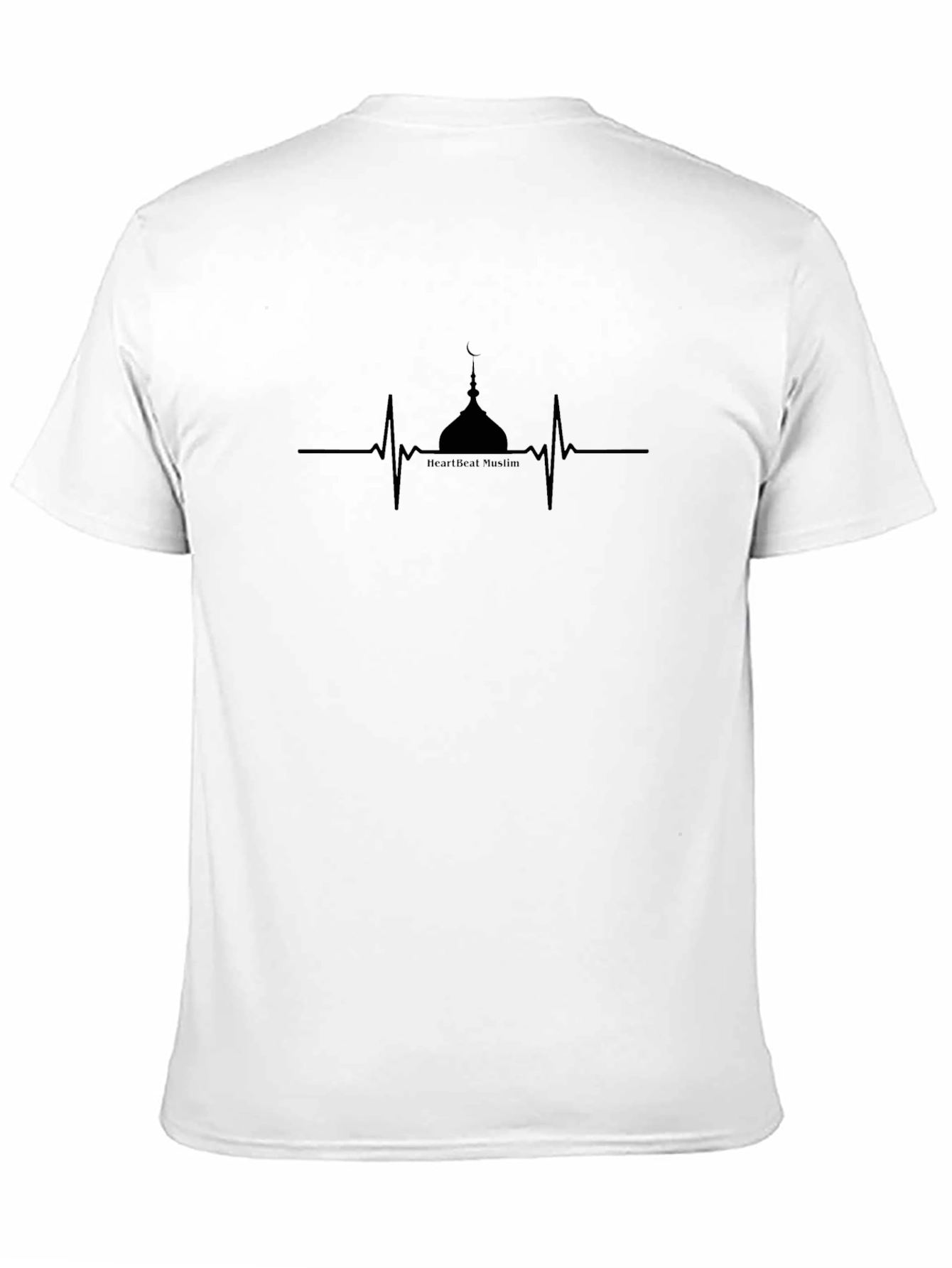 Heartbeat Muslim Mosque T-Shirt - Black