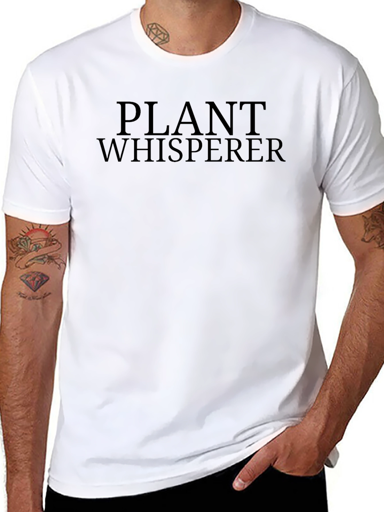Plant Whisperer Black T-Shirt - Gardener Gift