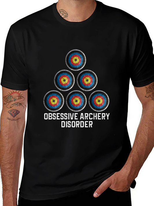 Archery Disorder Graphic Tee - Black Cotton Blend