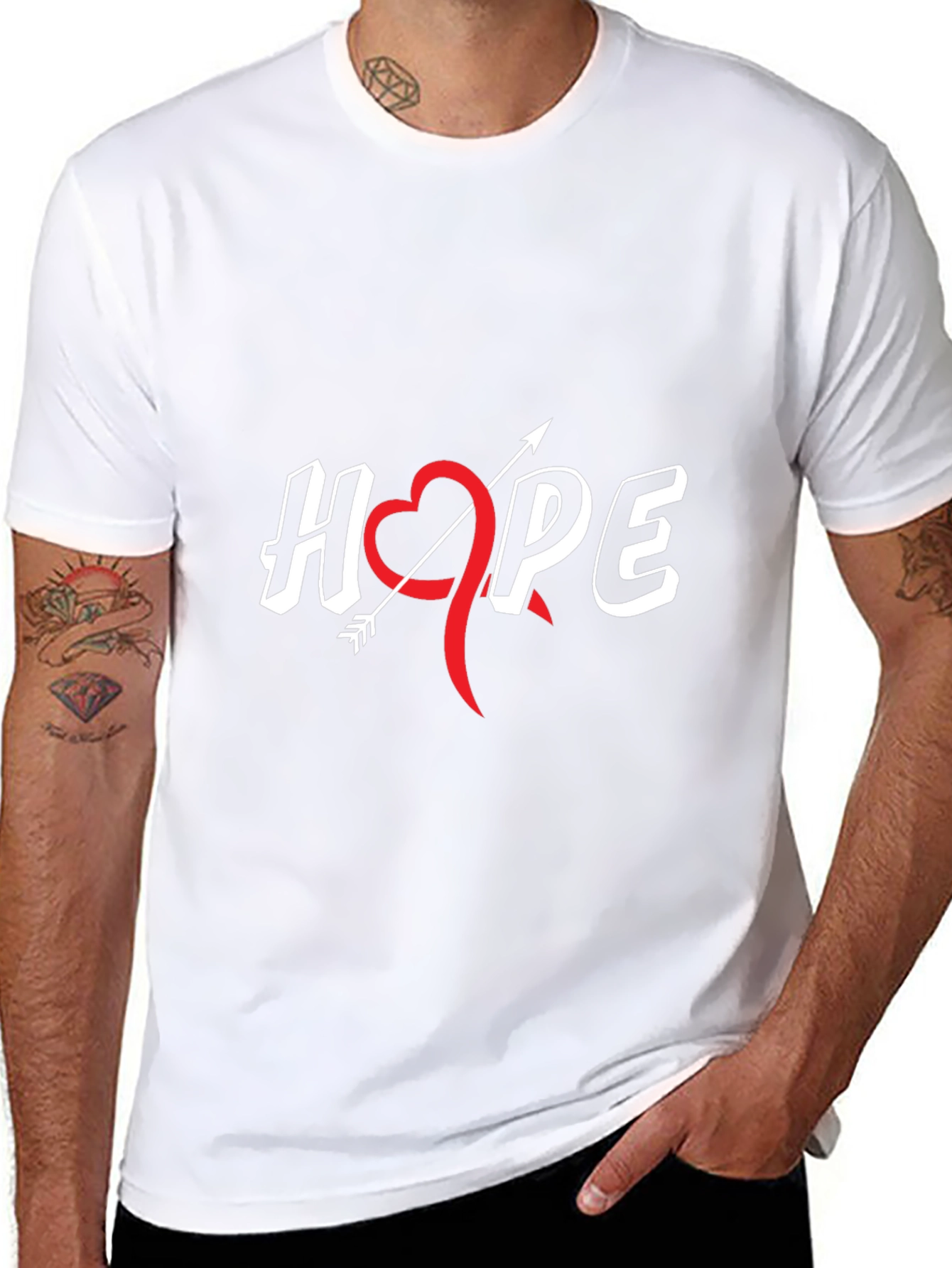 Hope T-Shirt - Heart Arrow Design