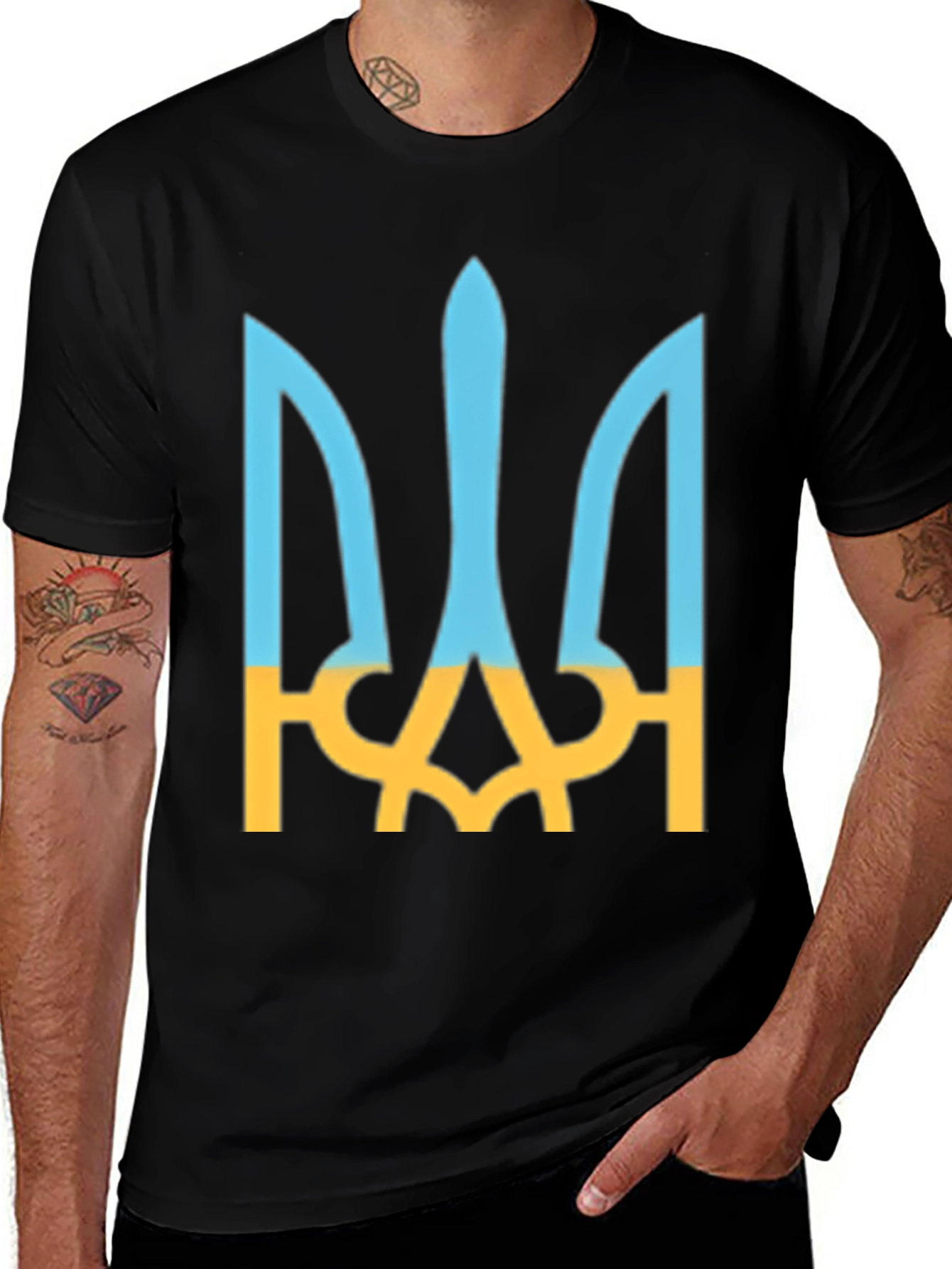 Ukraine Trident Black T-Shirt