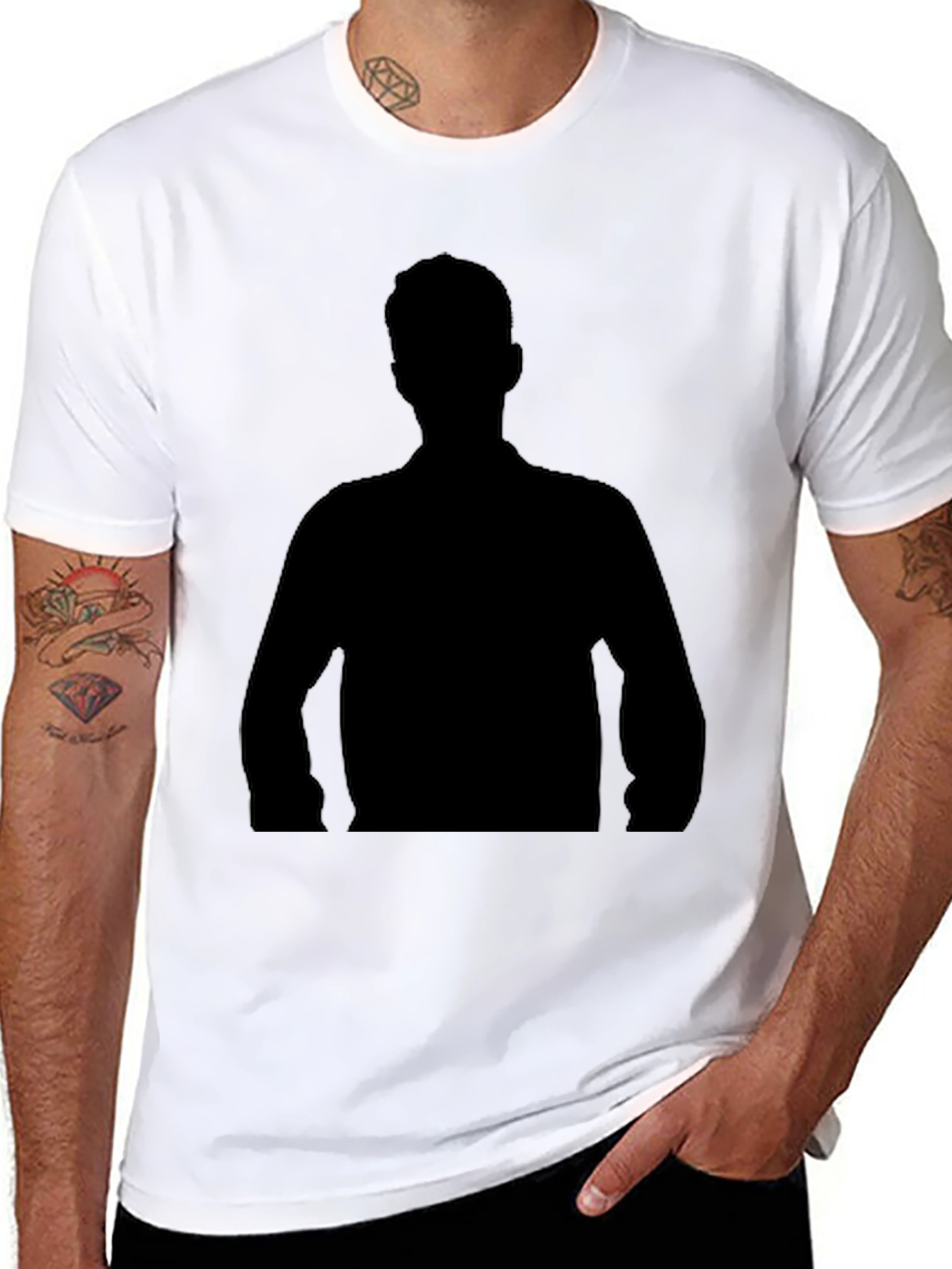 Black Silhouette Graphic Tee - Modern Fit