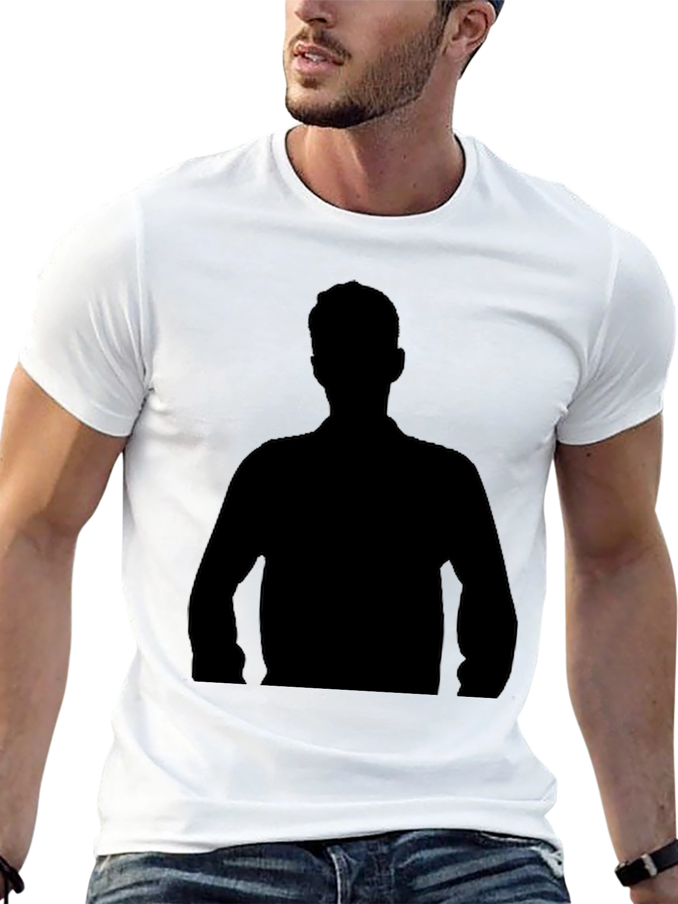 Black Silhouette Graphic Tee - Modern Fit