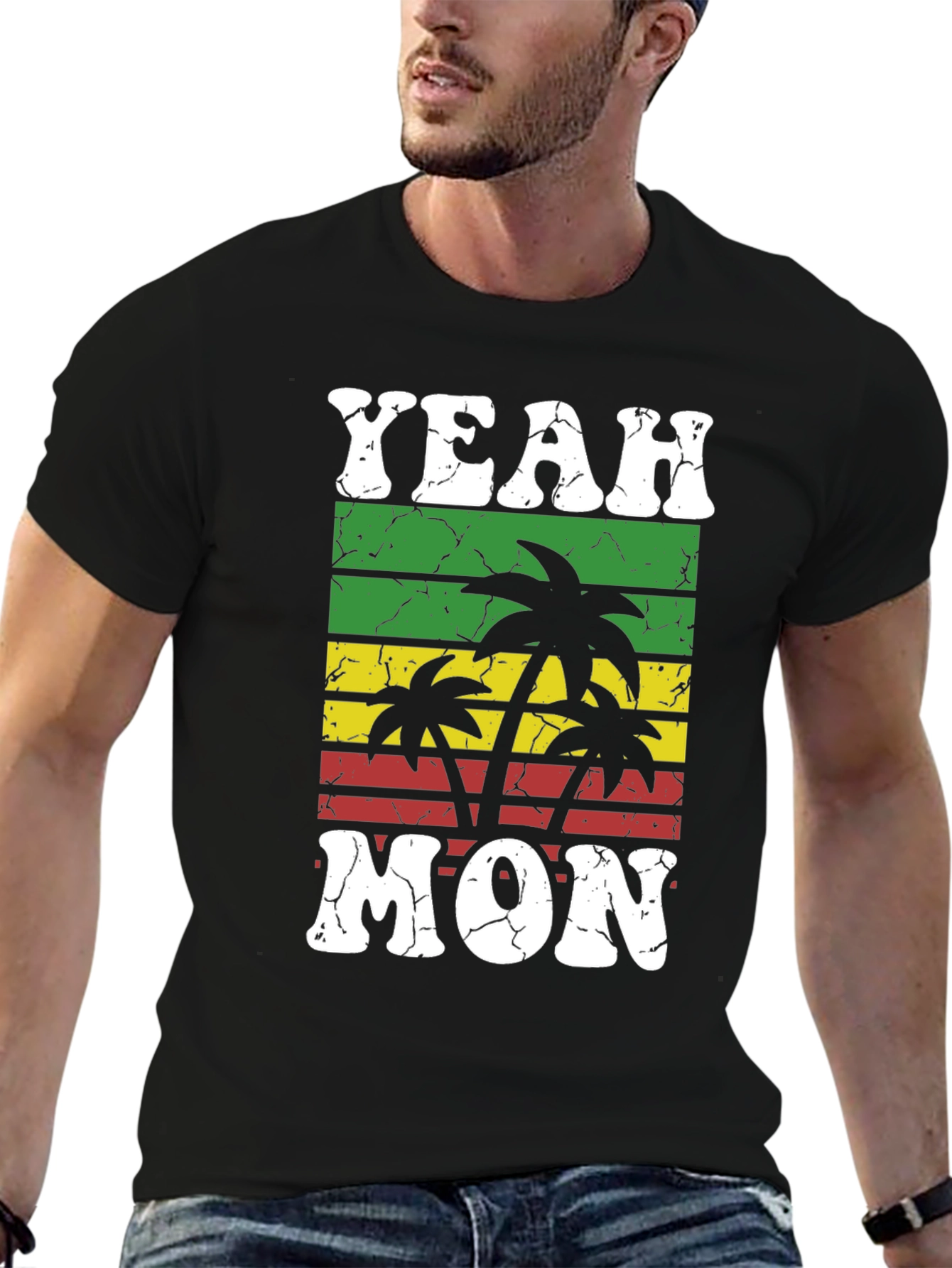 Yeah Mon T-Shirt - Tropical Palm Tree Graphic Tee