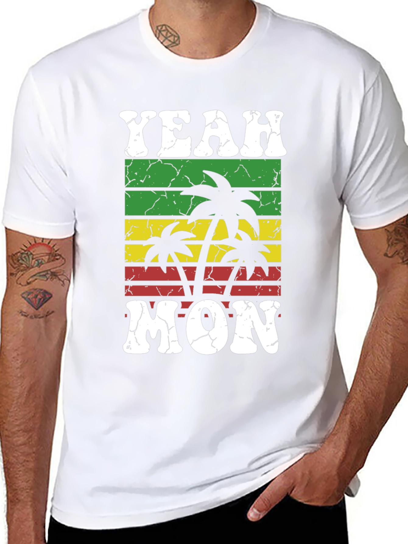 Yeah Mon T-Shirt - Tropical Palm Tree Graphic Tee