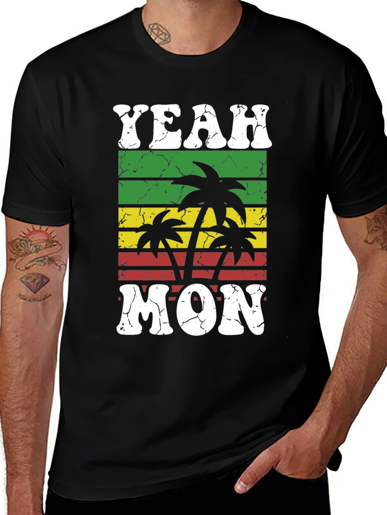Yeah Mon T-Shirt - Tropical Palm Tree Graphic Tee