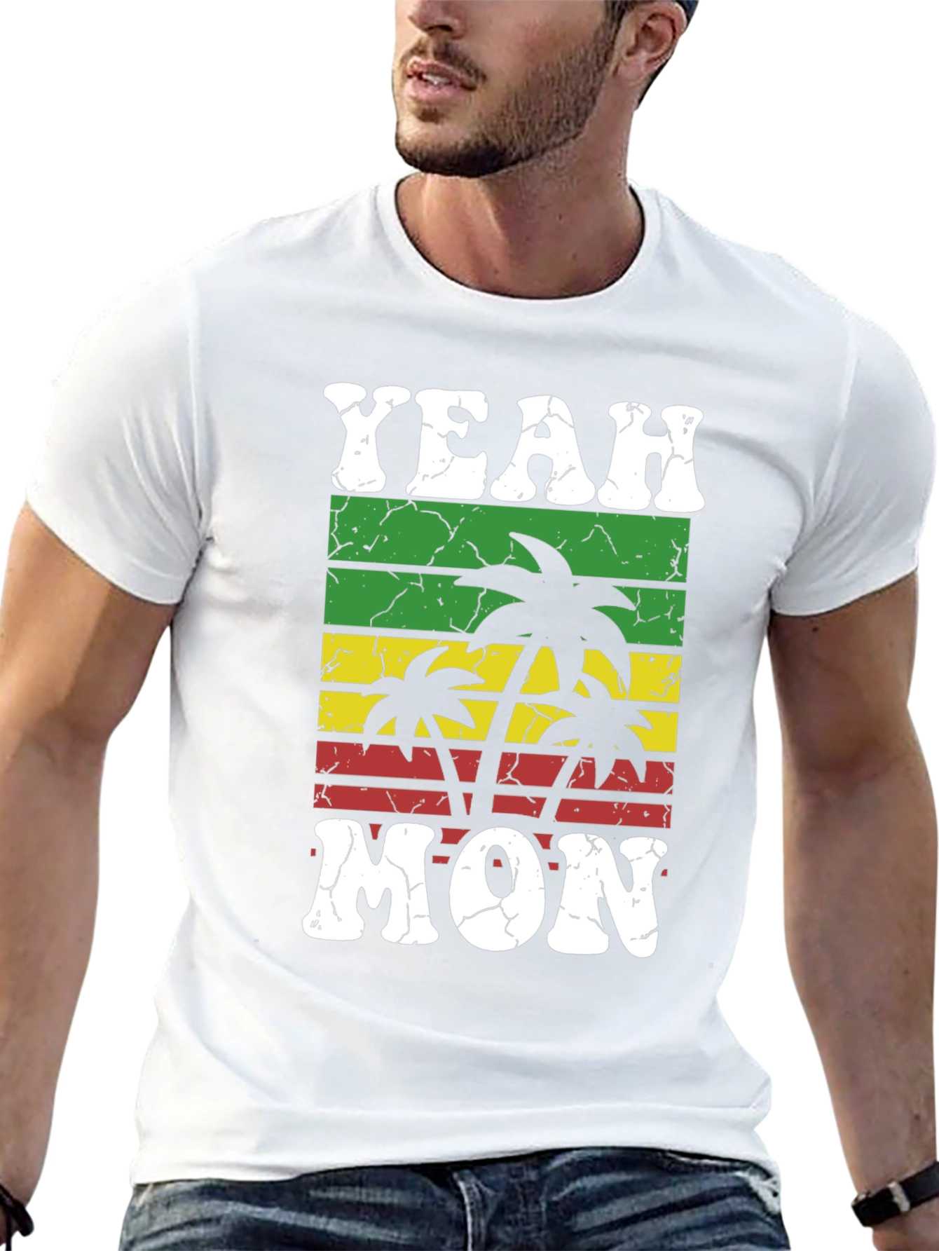 Yeah Mon T-Shirt - Tropical Palm Tree Graphic Tee