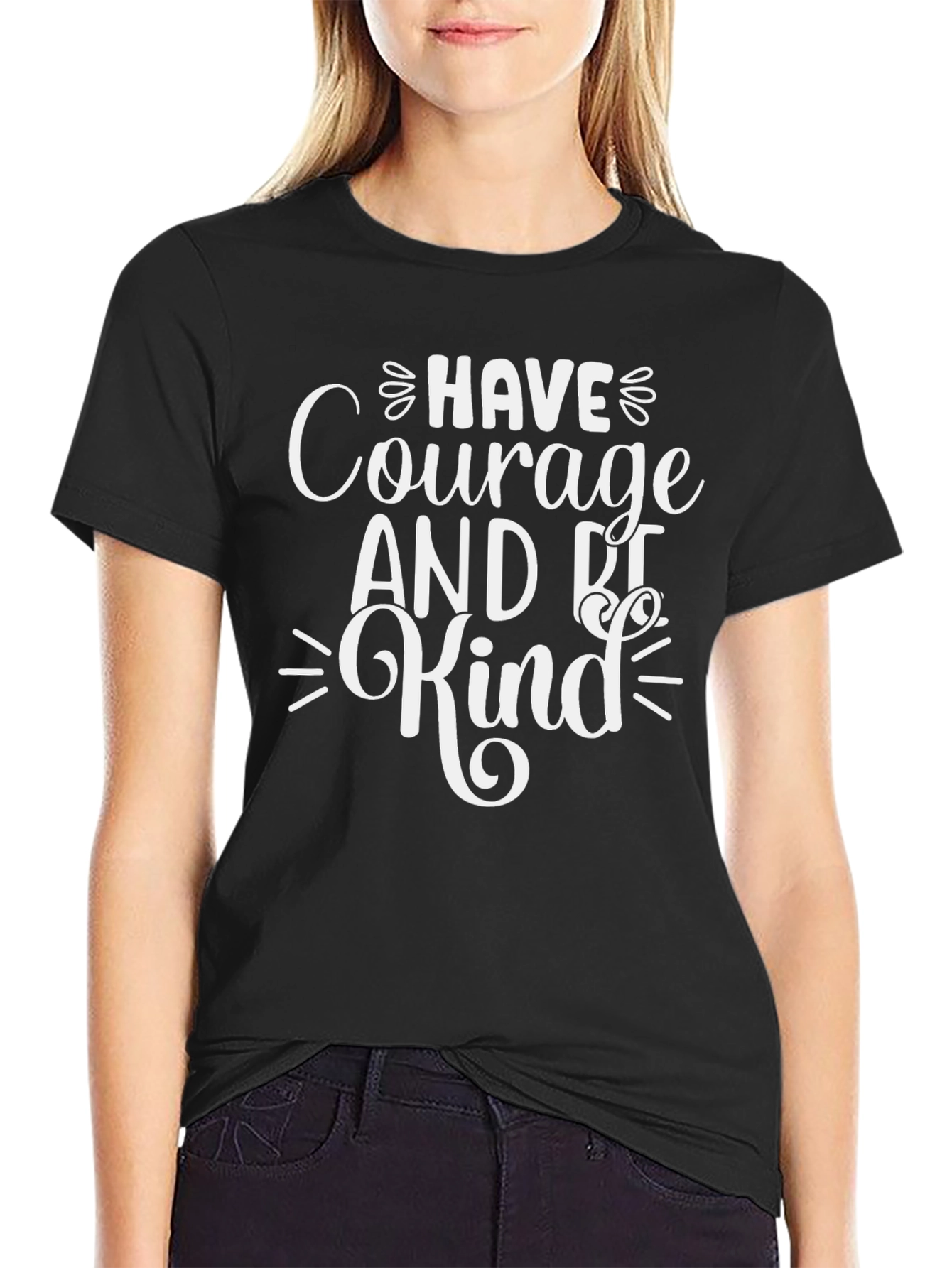 Courage & Kindness Graphic T-Shirt - Black