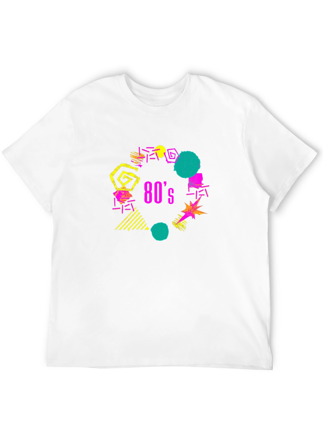 Retro 80s Style Graphic Tee - Black