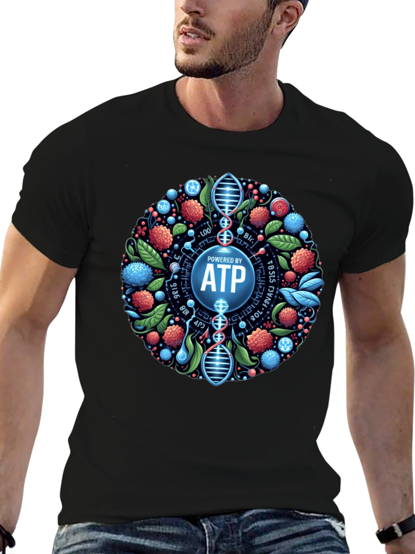 Powered By ATP Graphic T-Shirt - Science Design