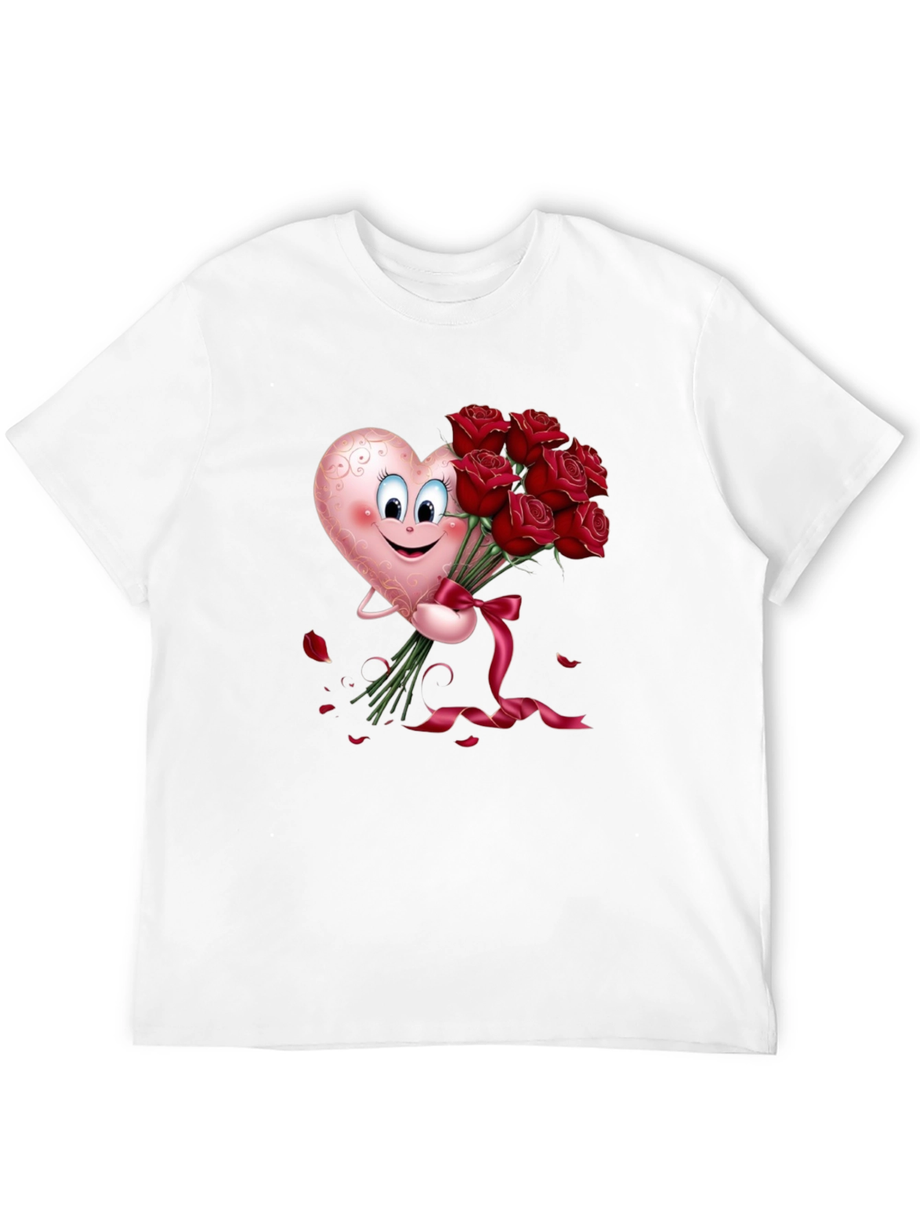 Heart & Roses Graphic Tee - Black
