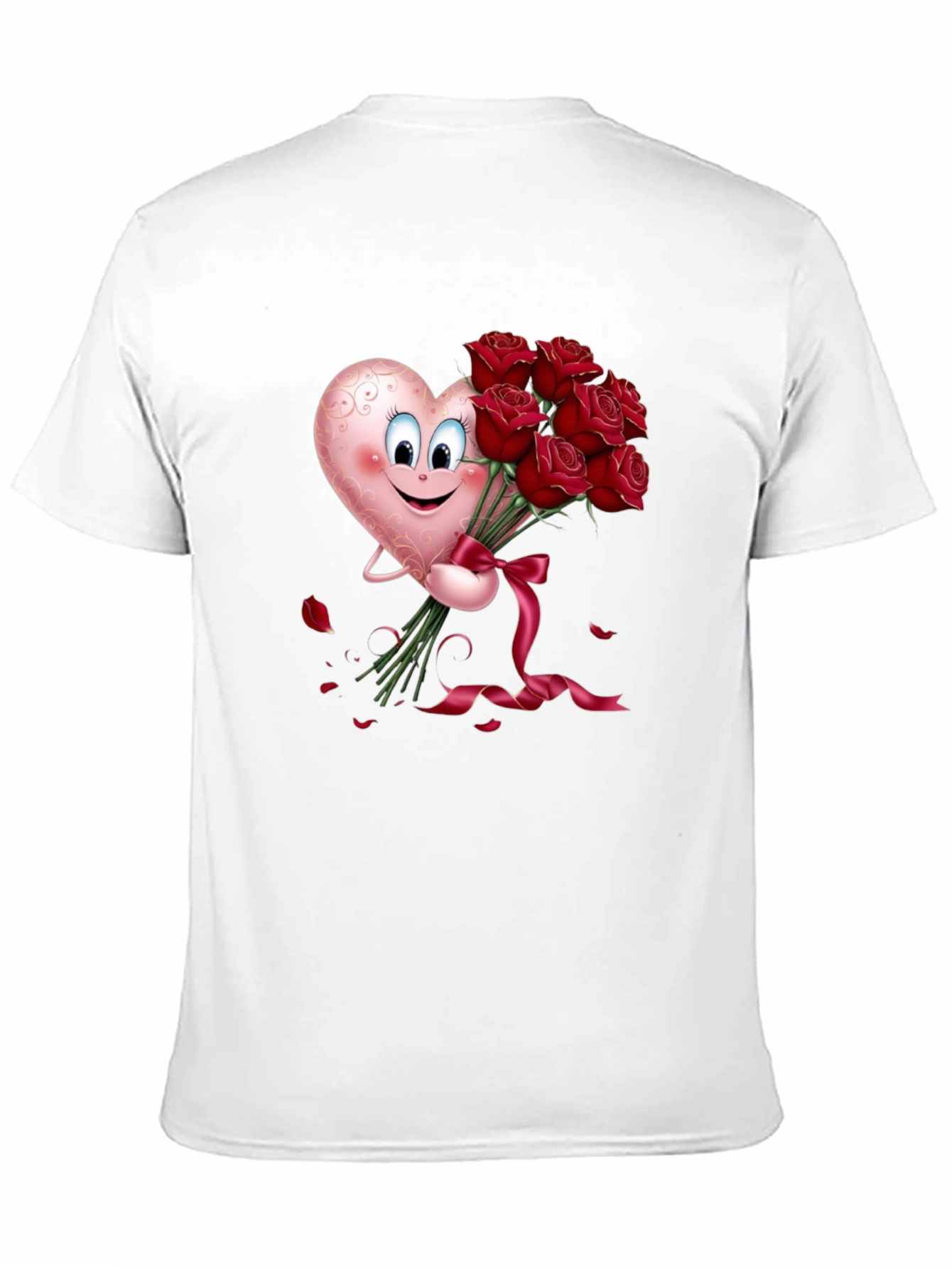 Heart & Roses Graphic Tee - Black